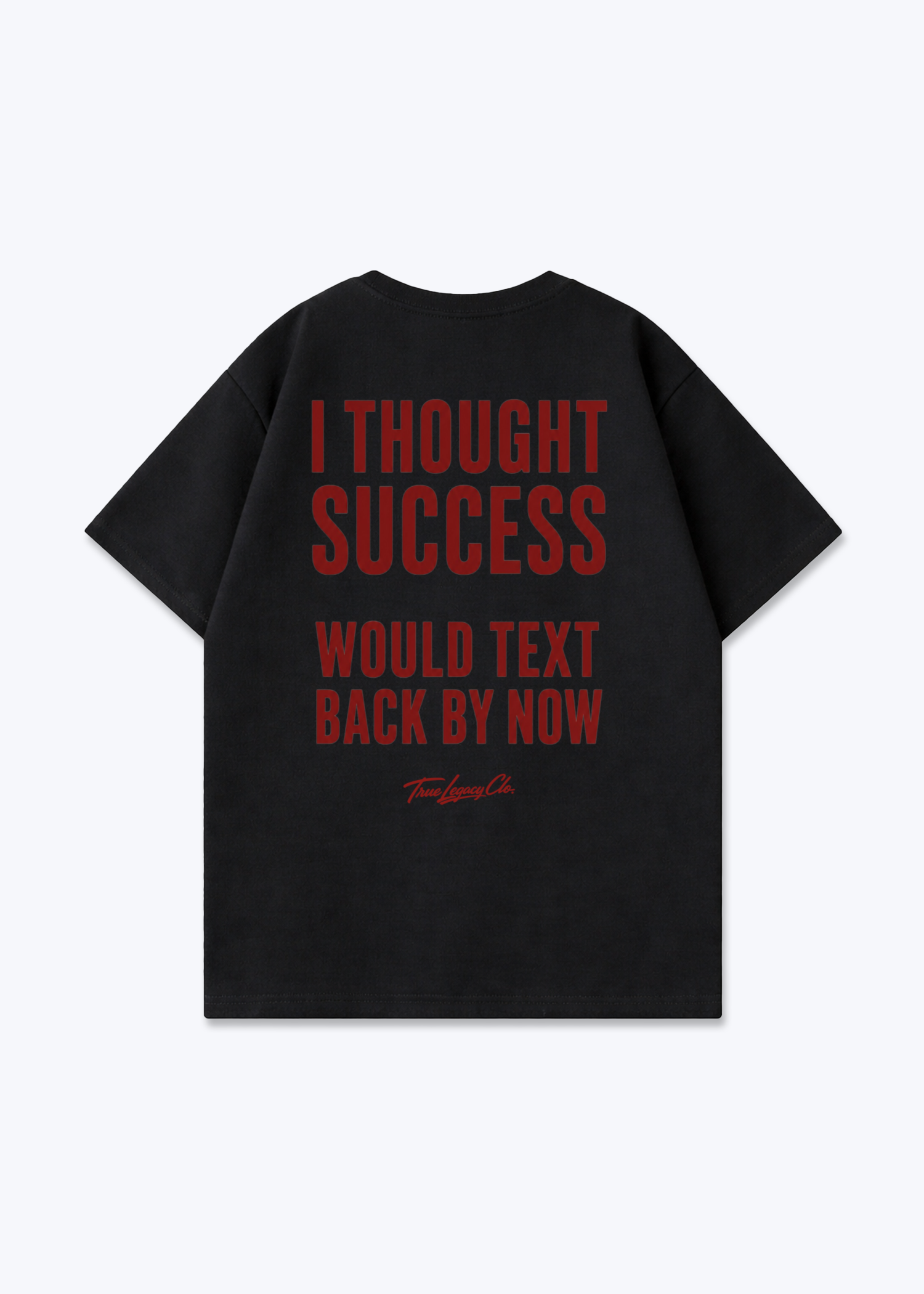 SUCCESS TEXT BACK - Oversized Shirt - Black Back (Designed)