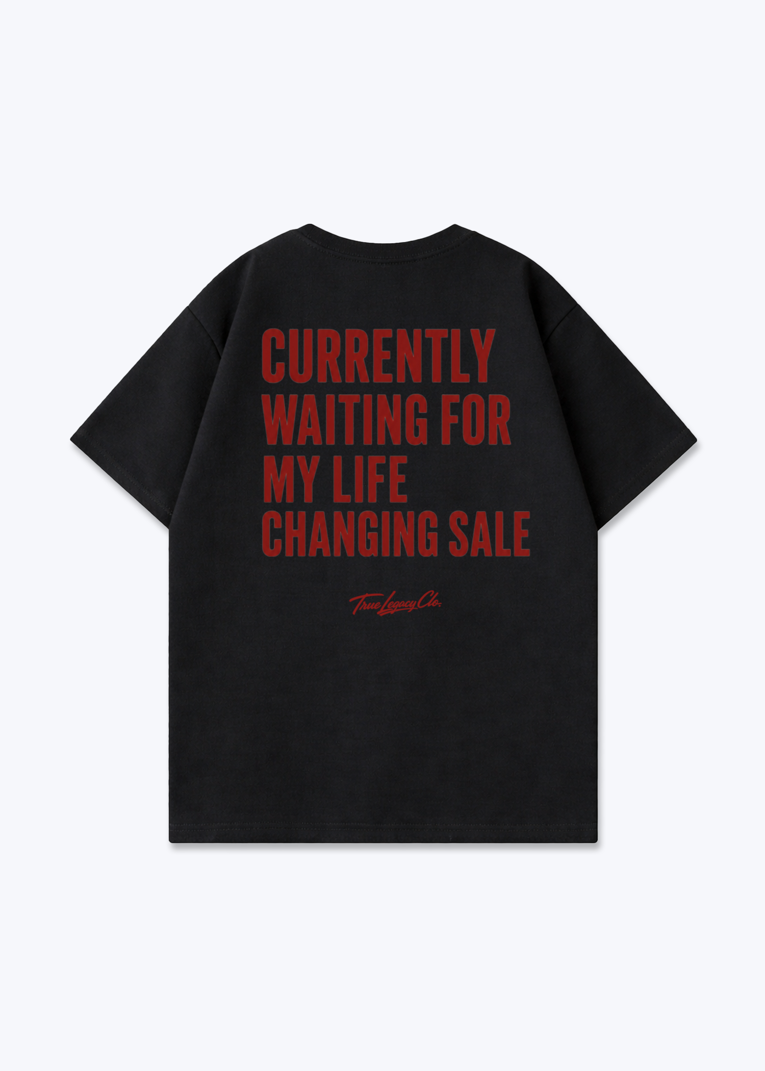 WAITING FOR LIFE CHANGING SALE - Oversized Shirt - Black Back (Designed)