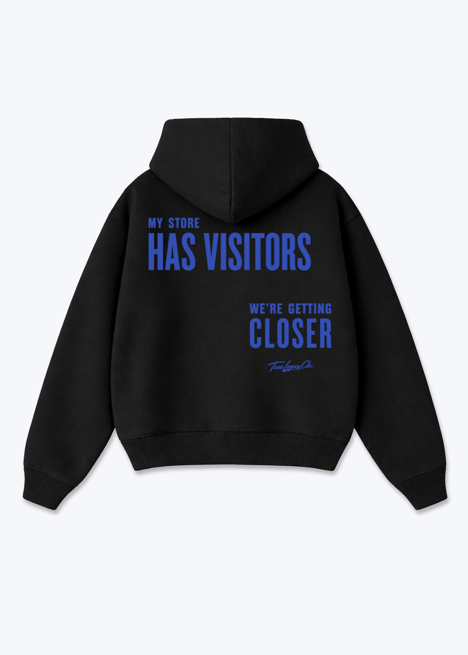 WE'RE GETTING CLOSER - Oversized Hoodie - Black Back (Designed)