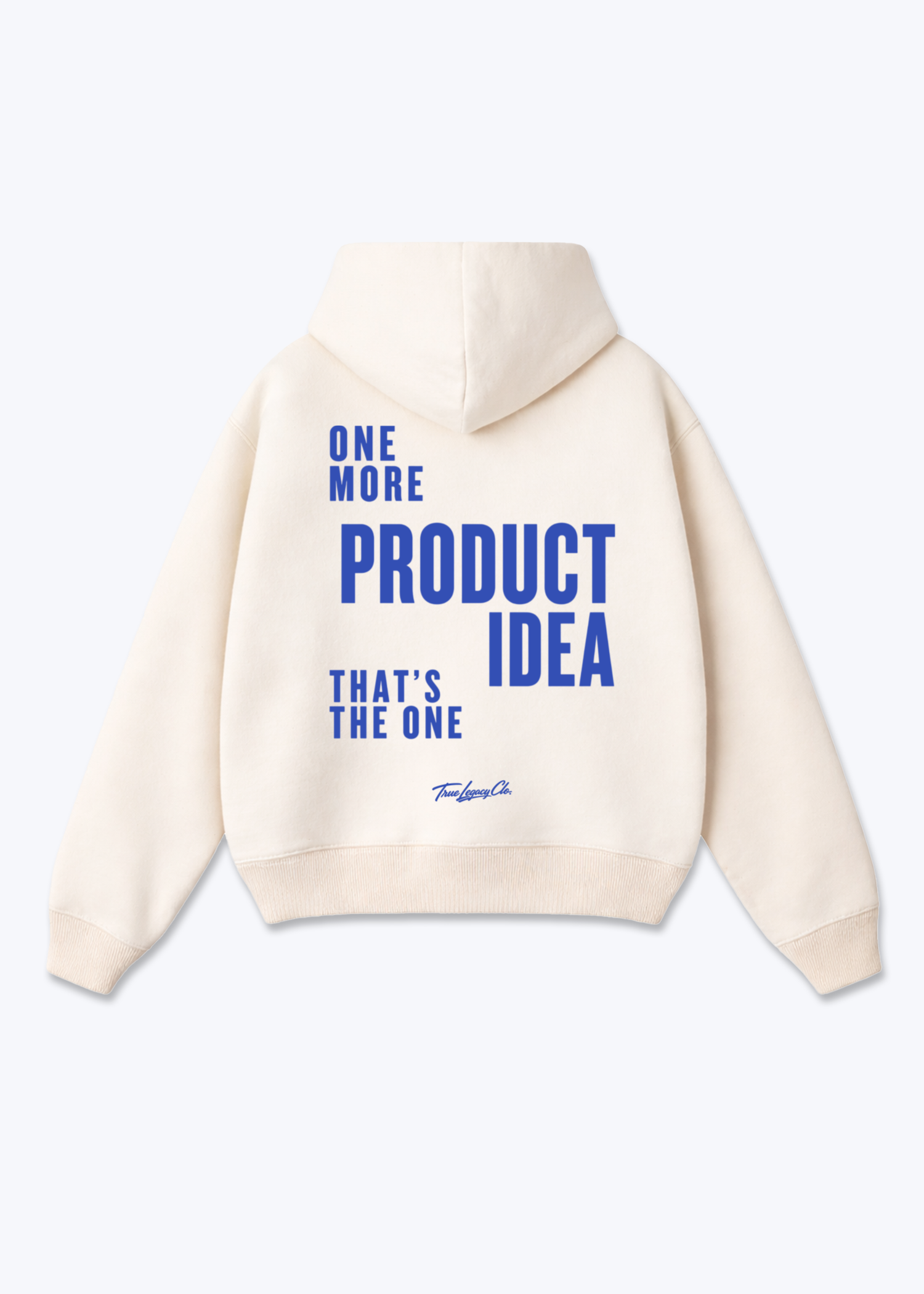 ONE MORE PRODUCT IDEA - Oversized Hoodie - Beige Back (Designed)