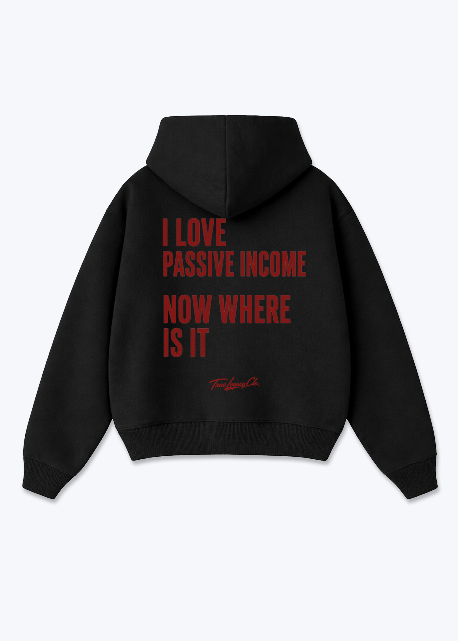 WHERE IS PASSIVE INCOME - Oversized Hoodie - Black Back (Designed)