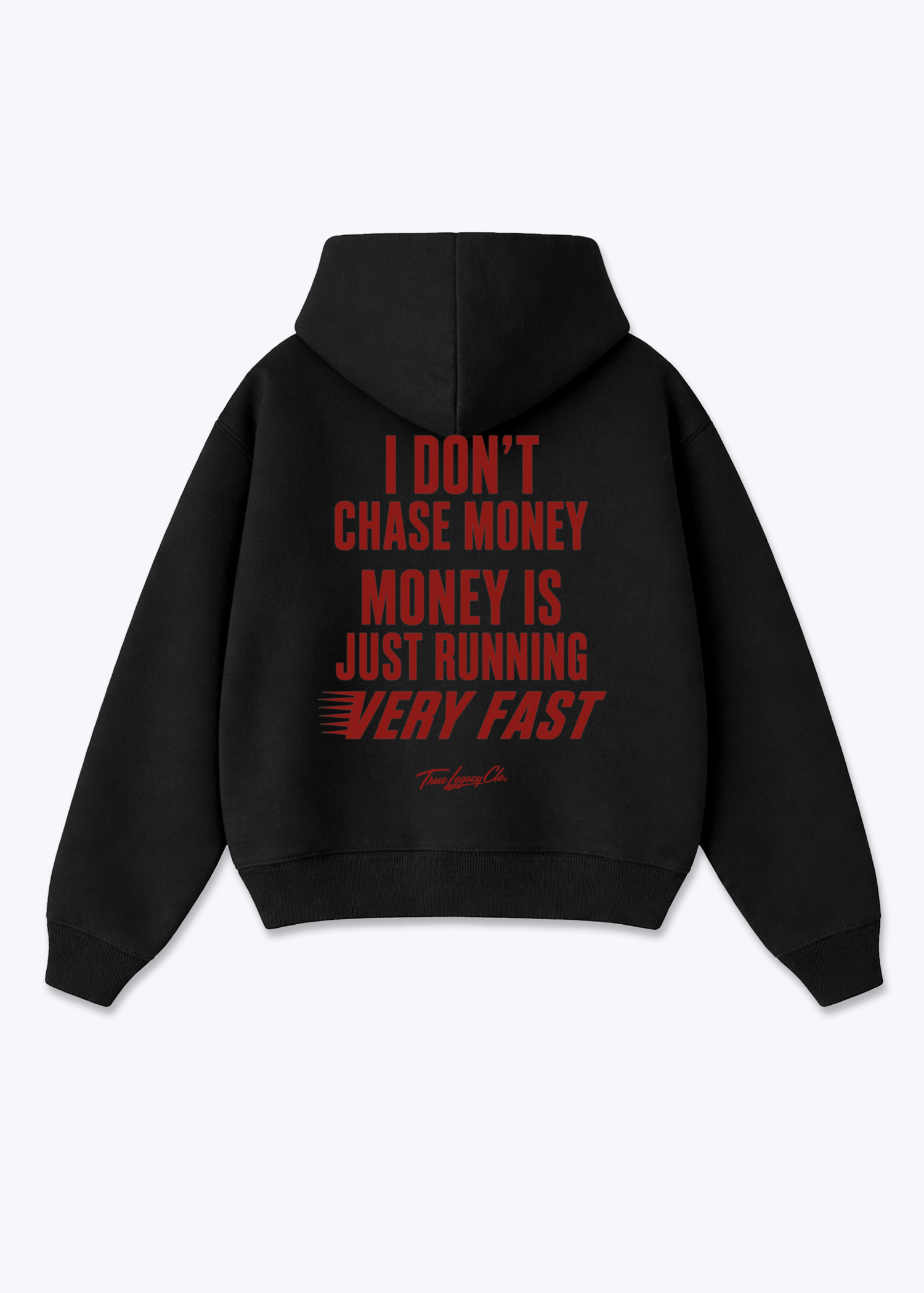 MONEY RUNNING VERY FAST - Oversized Hoodie - Black Back (Designed)