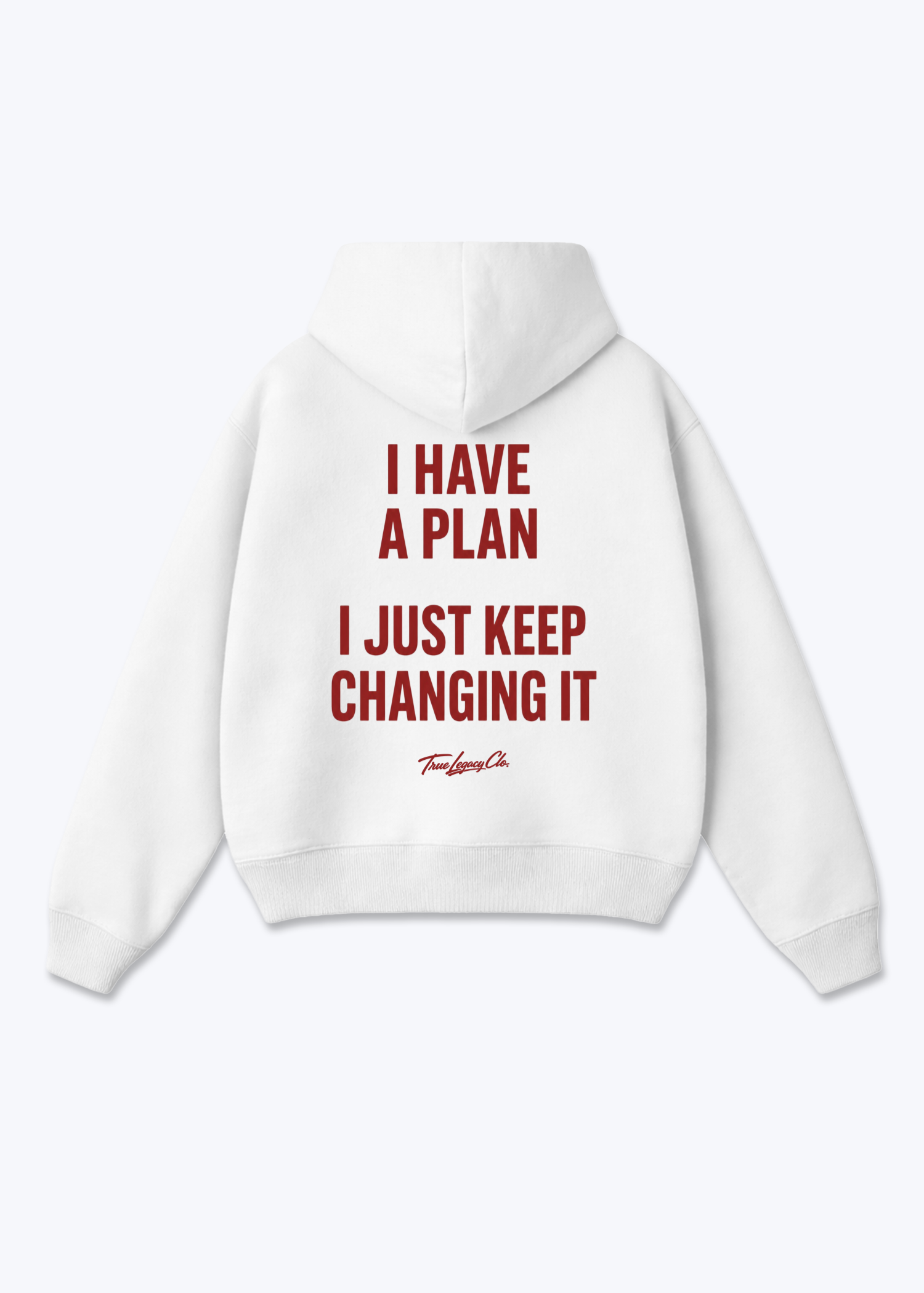 KEEP CHANGING THE PLAN - Oversized Hoodie - White Back (Designed)