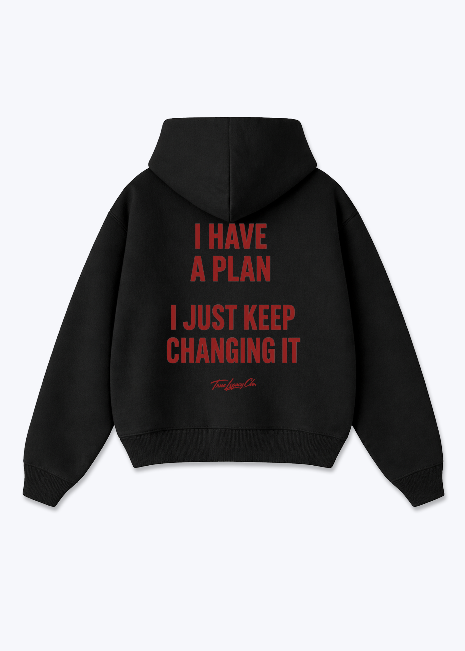 KEEP CHANGING THE PLAN - Oversized Hoodie - Black Back (Designed)