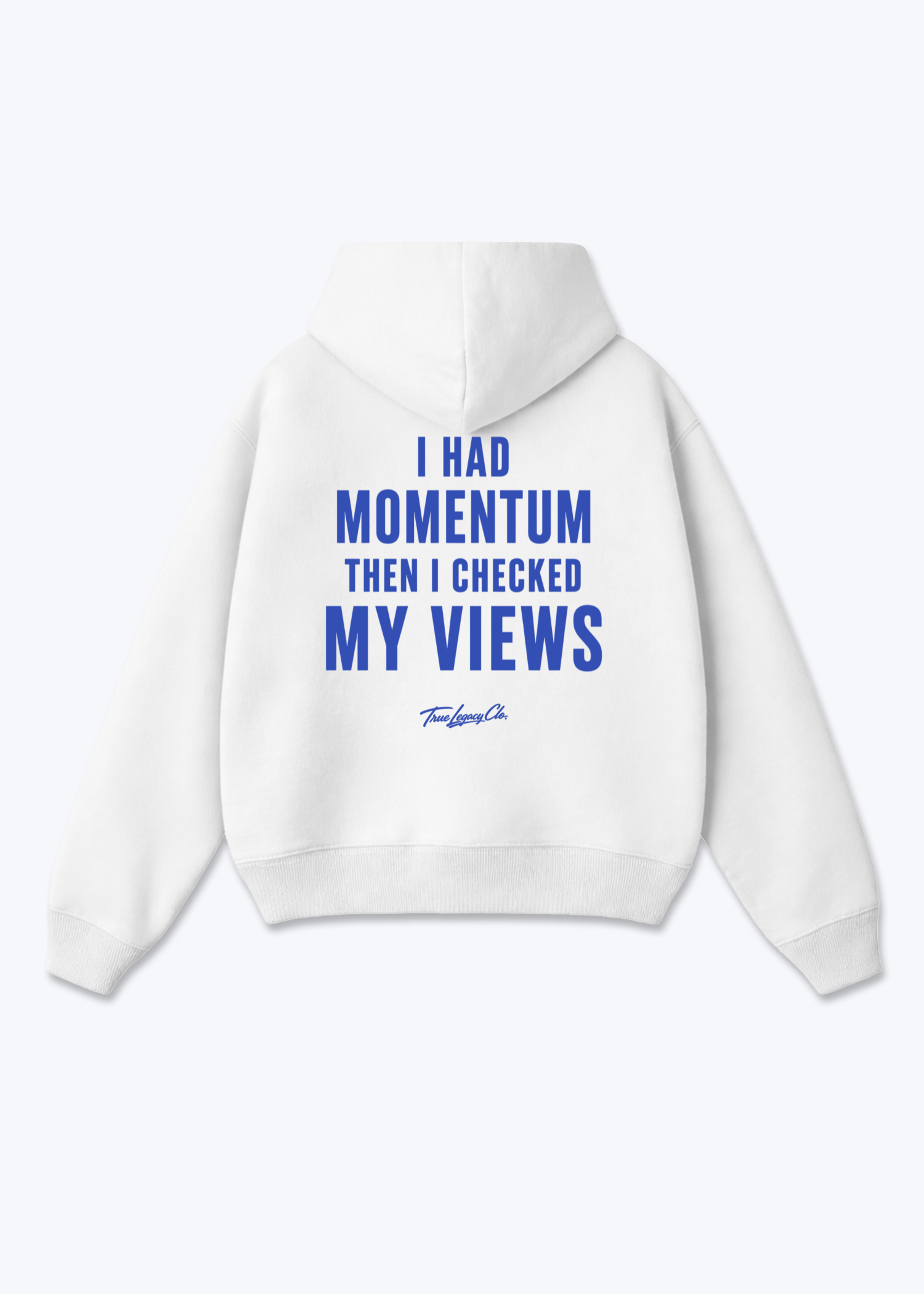 I HAD MOMENTUM - Oversized Hoodie - White Back (Designed)