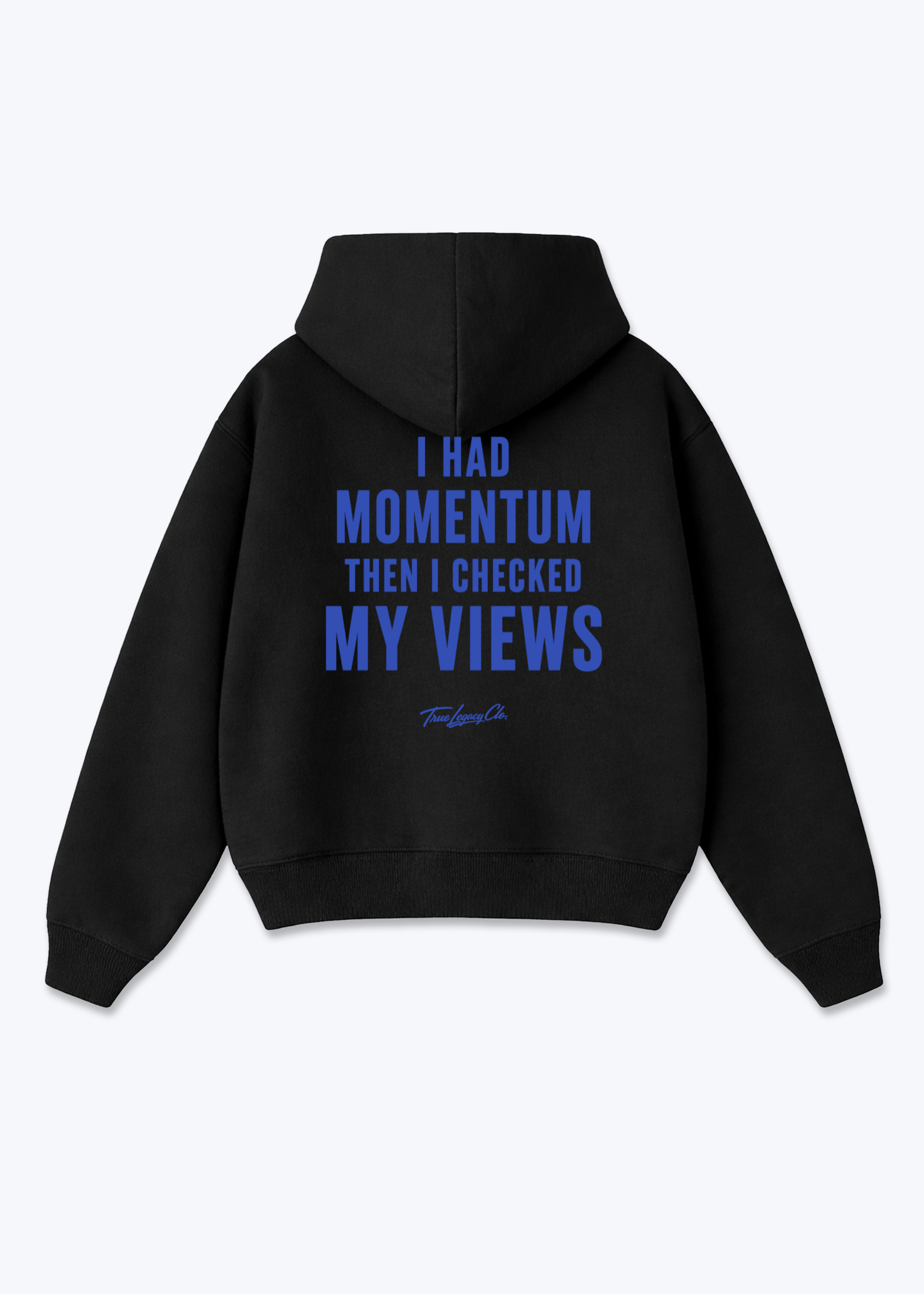 I HAD MOMENTUM - Oversized Hoodie - Black Back (Designed)
