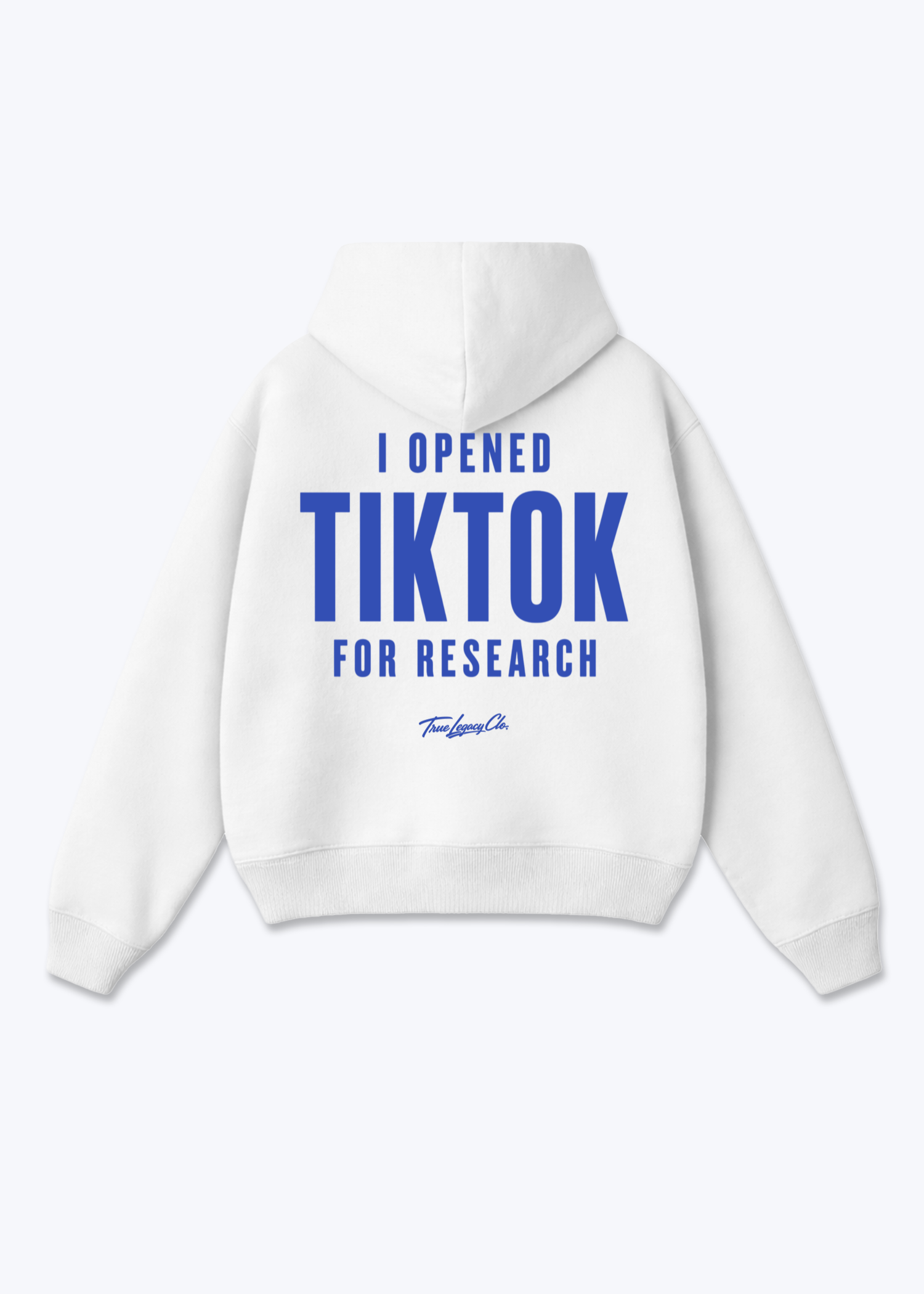 TIKTOK FOR RESEARCH - Oversized Hoodie - White Back (Designed)