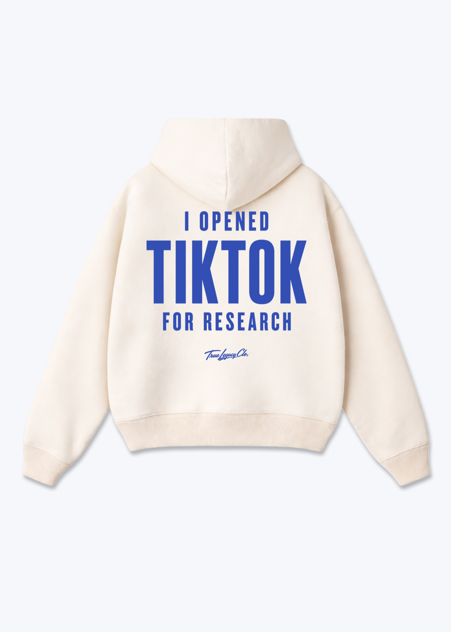 TIKTOK FOR RESEARCH - Oversized Hoodie - Beige Back (Designed)