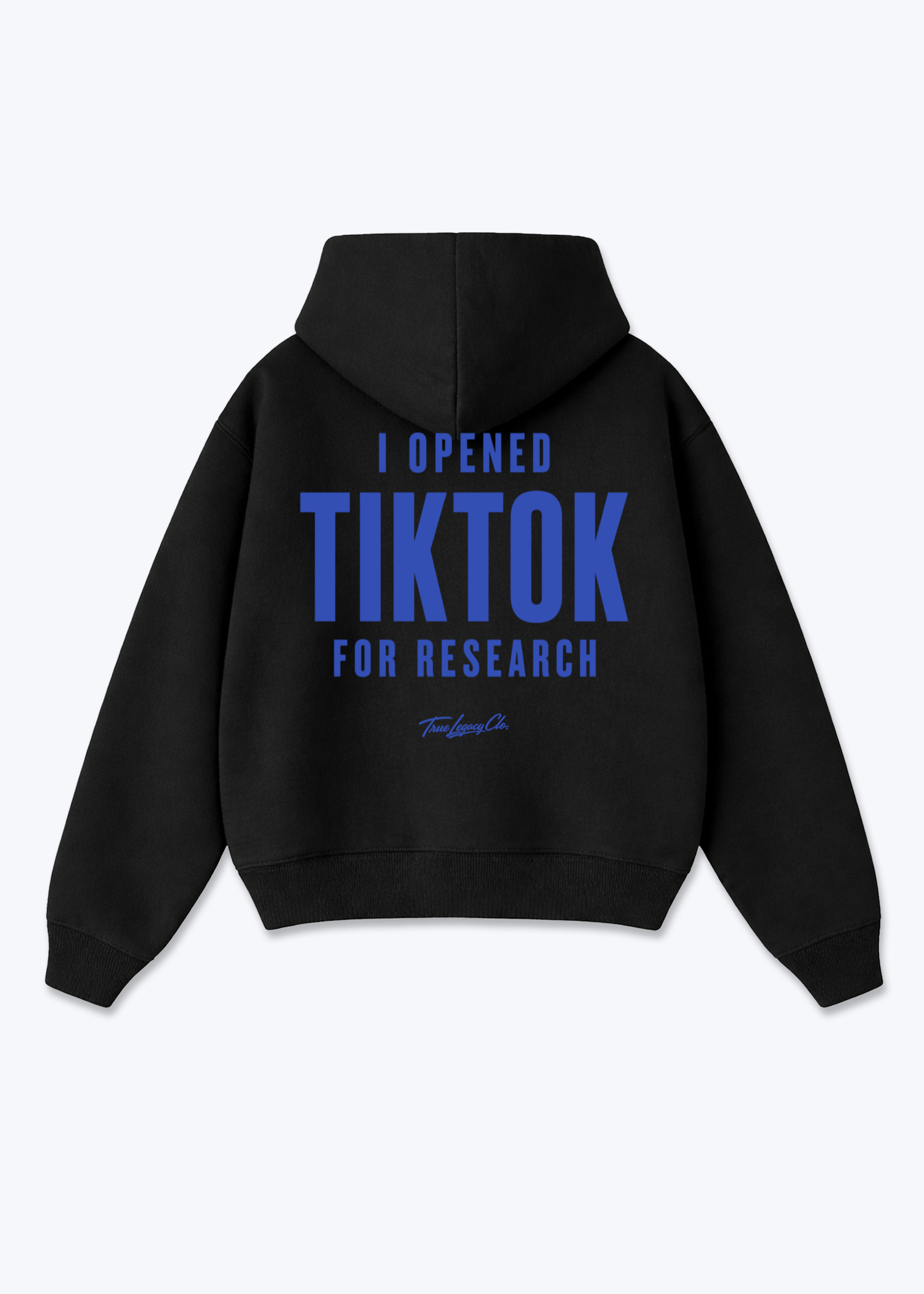 TIKTOK FOR RESEARCH - Oversized Hoodie - Black Back (Designed)