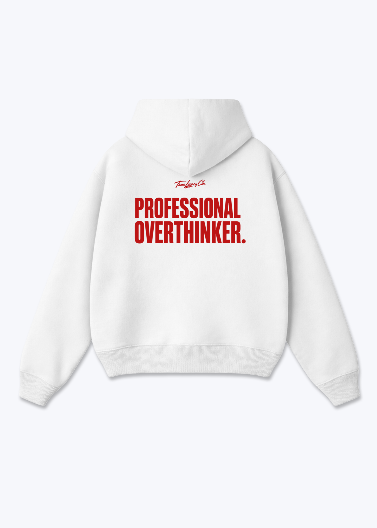 PROFESSIONAL OVERTHINKER - Oversized Hoodie - White Back (Designed)