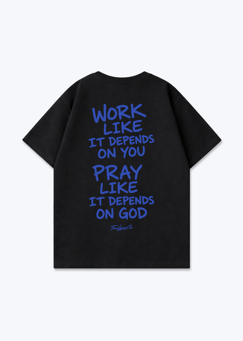 DEPENDS ON GOD - Oversized Shirt - Black Back (Designed)