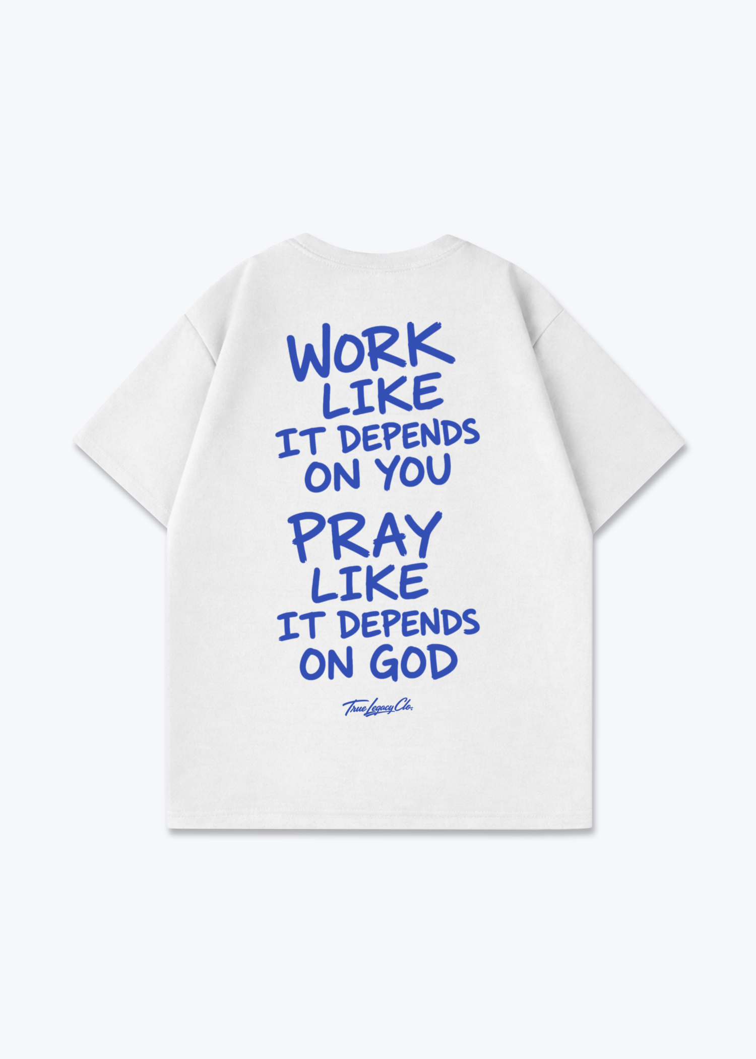 DEPENDS ON GOD - Oversized Shirt - White Back (Designed)