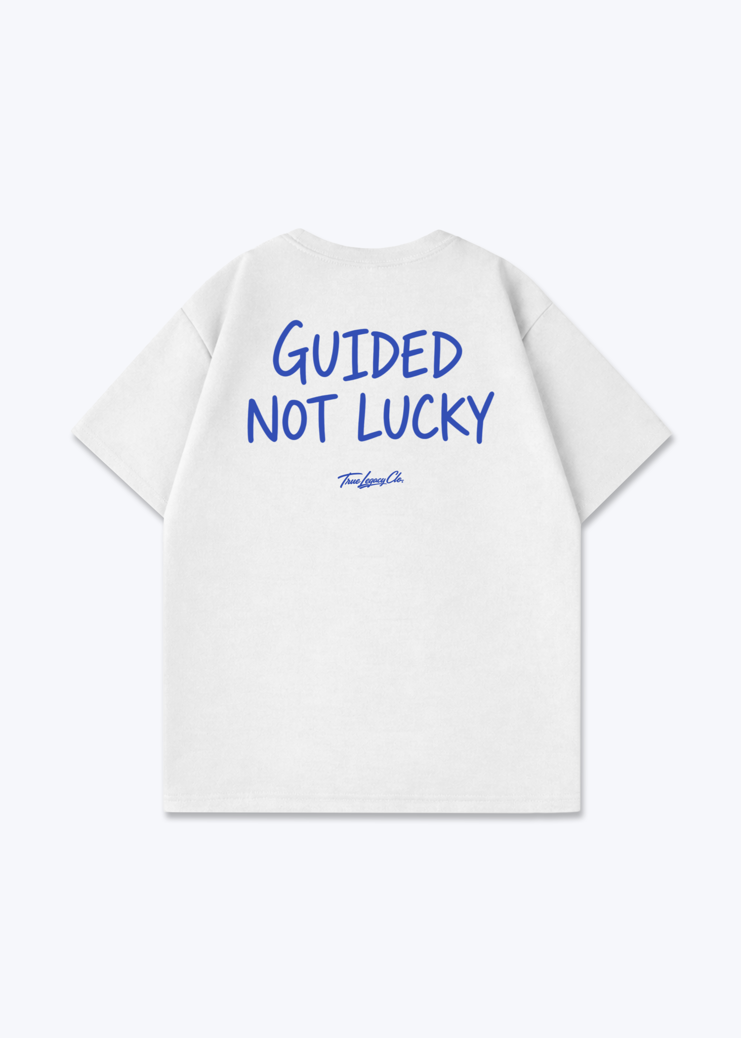 GUIDED NOT LUCKY - Oversized Shirt - White Back (Designed)