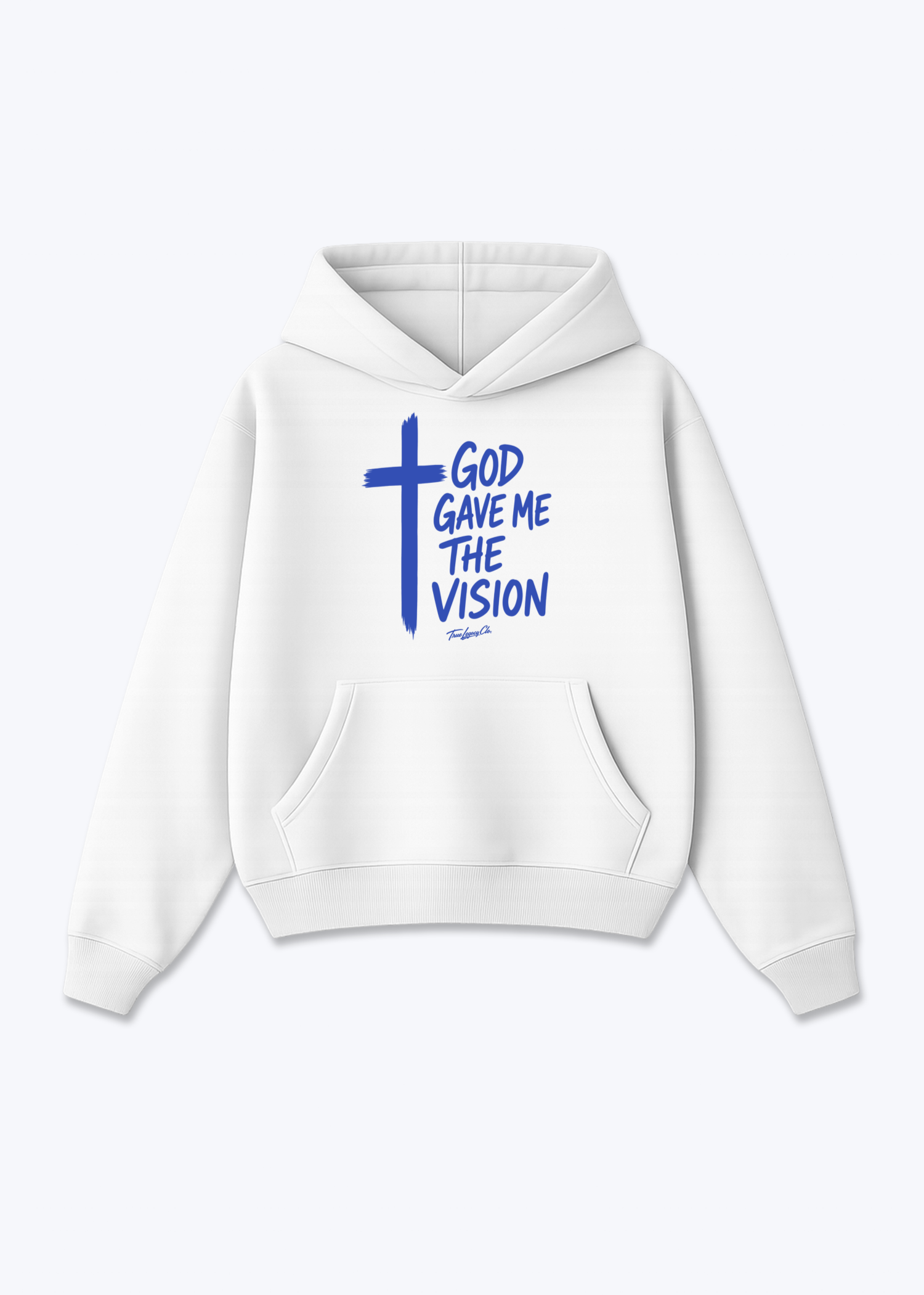 GOD GAVE ME THE VISION - Oversized Hoodie - White Front (Designed)