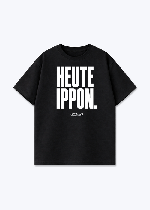 HEUTE IPPON - Oversized Shirt - Black Front (Designed)