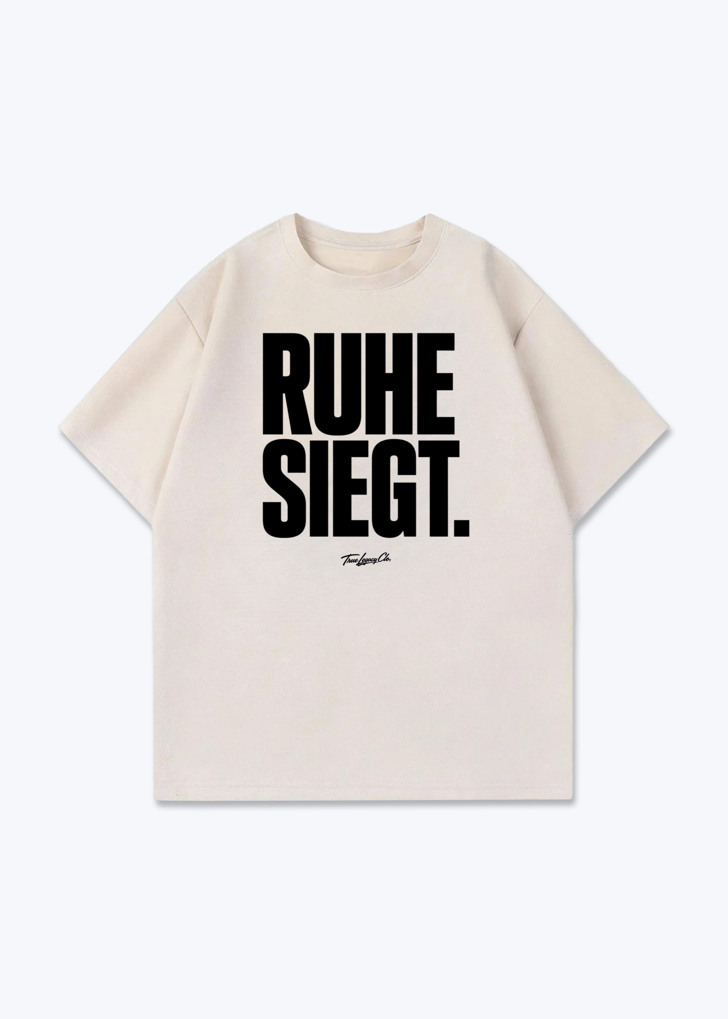 RUHE SIEGT - Oversized Shirt - Beige Front (Designed)