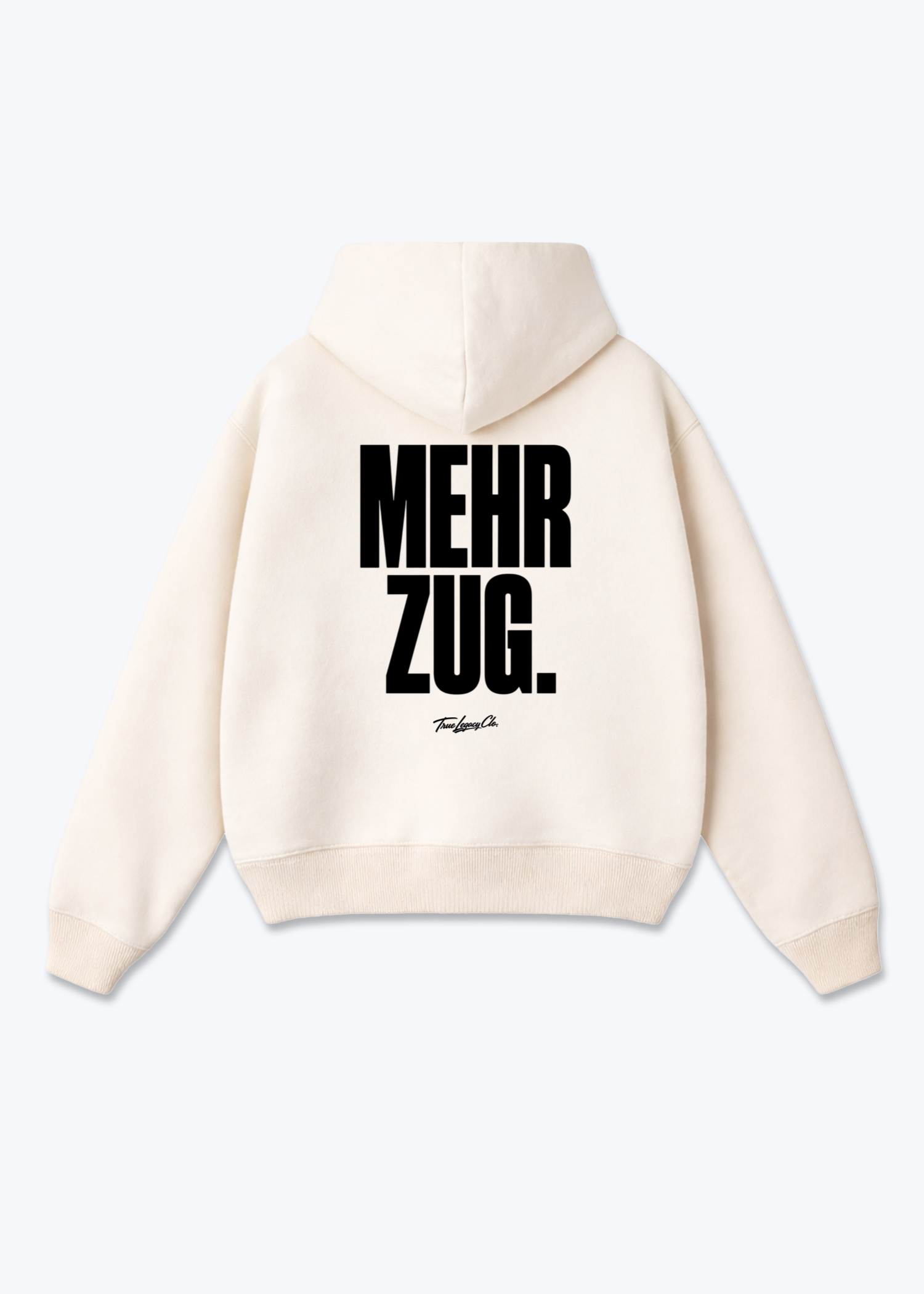 MEHR ZUG - Oversized Hoodie - Beige Back (Designed)