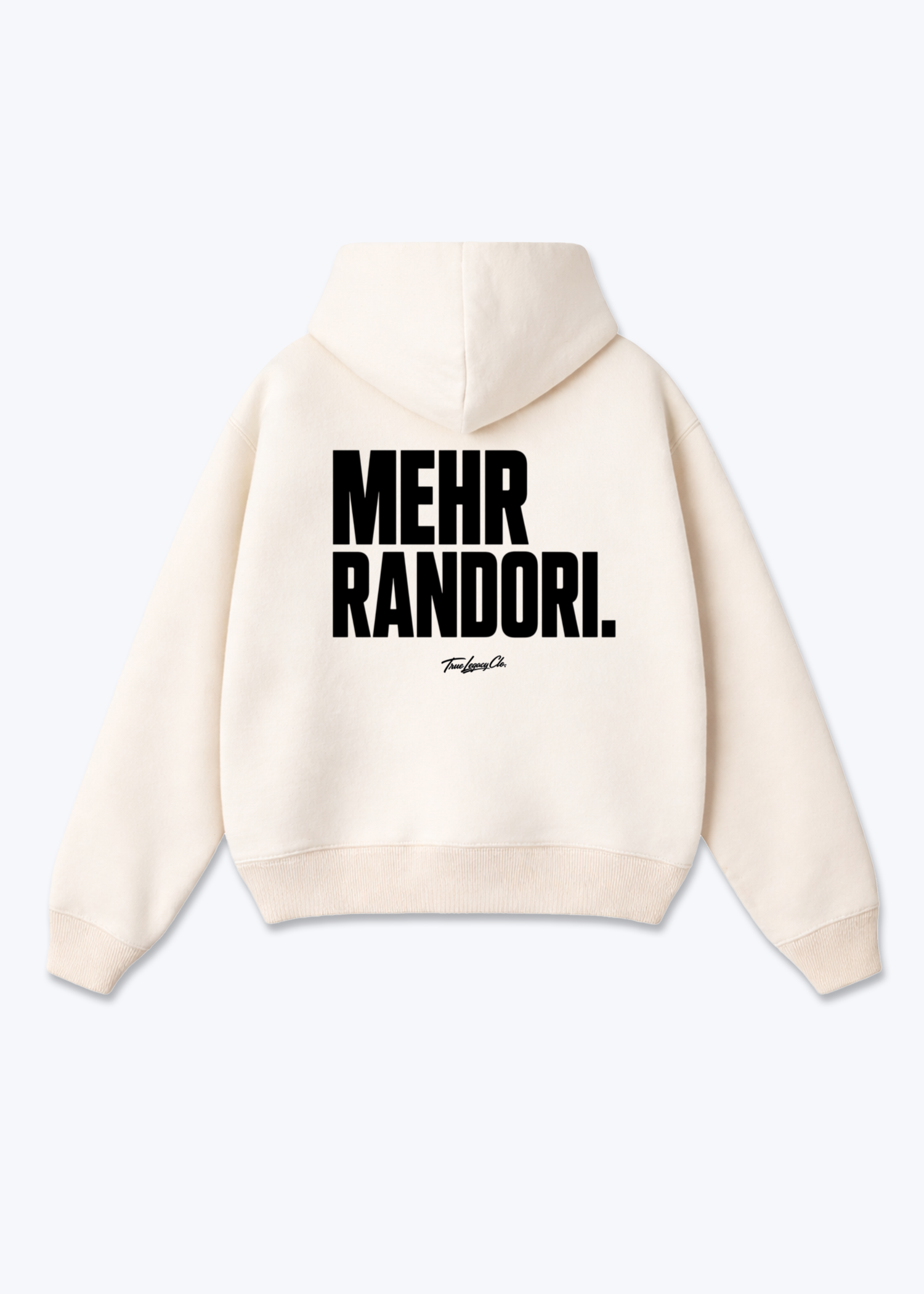 MEHR RANDORI - Oversized Hoodie - Beige Back (Designed)