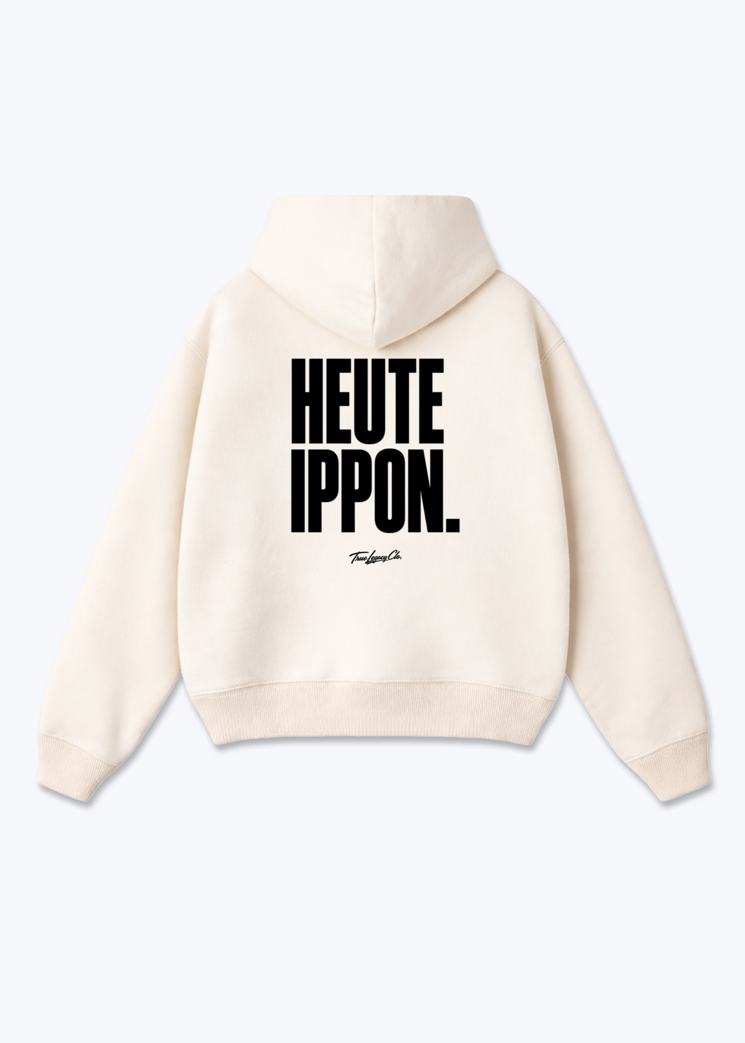 HEUTE IPPON - Oversized Hoodie - Beige Back (Designed)