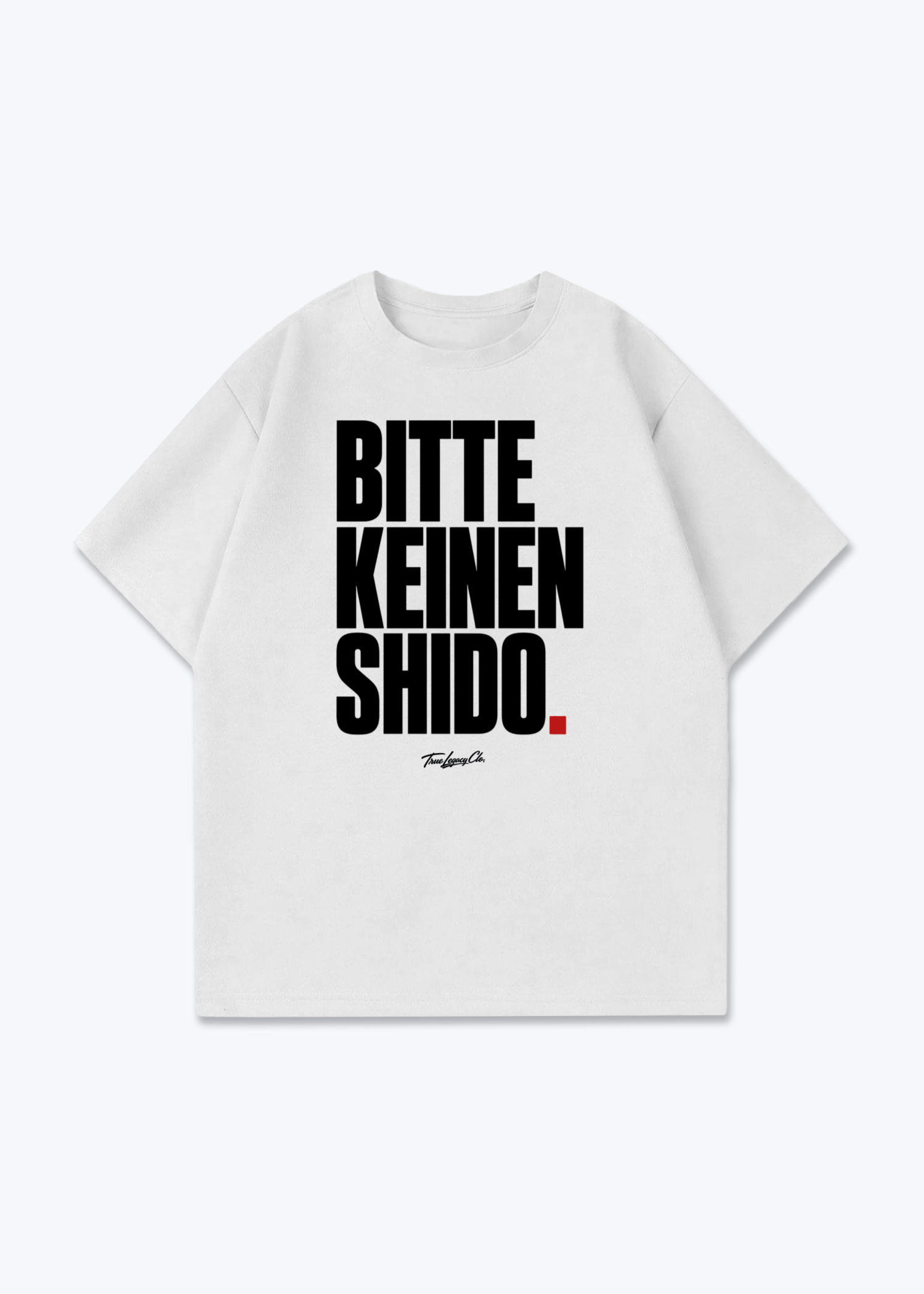 BITTE KEINEN SHIDO - Oversized Shirt - White Front (Designed)