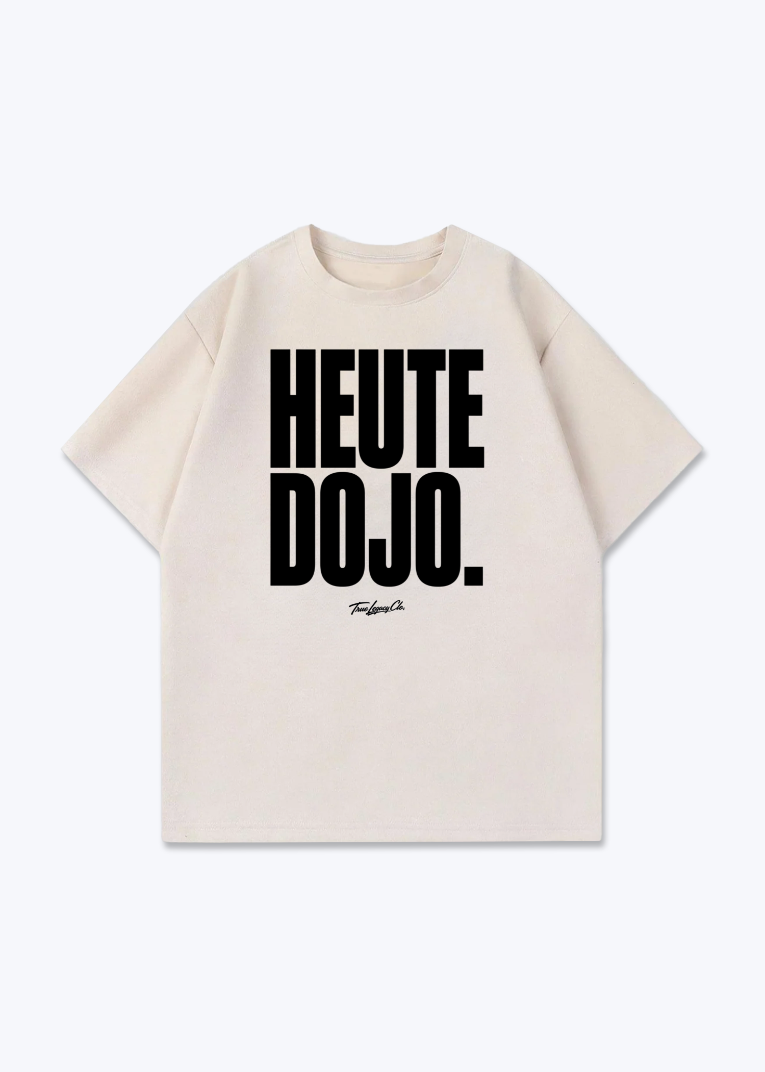 HEUTE DOJO - Oversized Shirt - Beige Front (Designed)