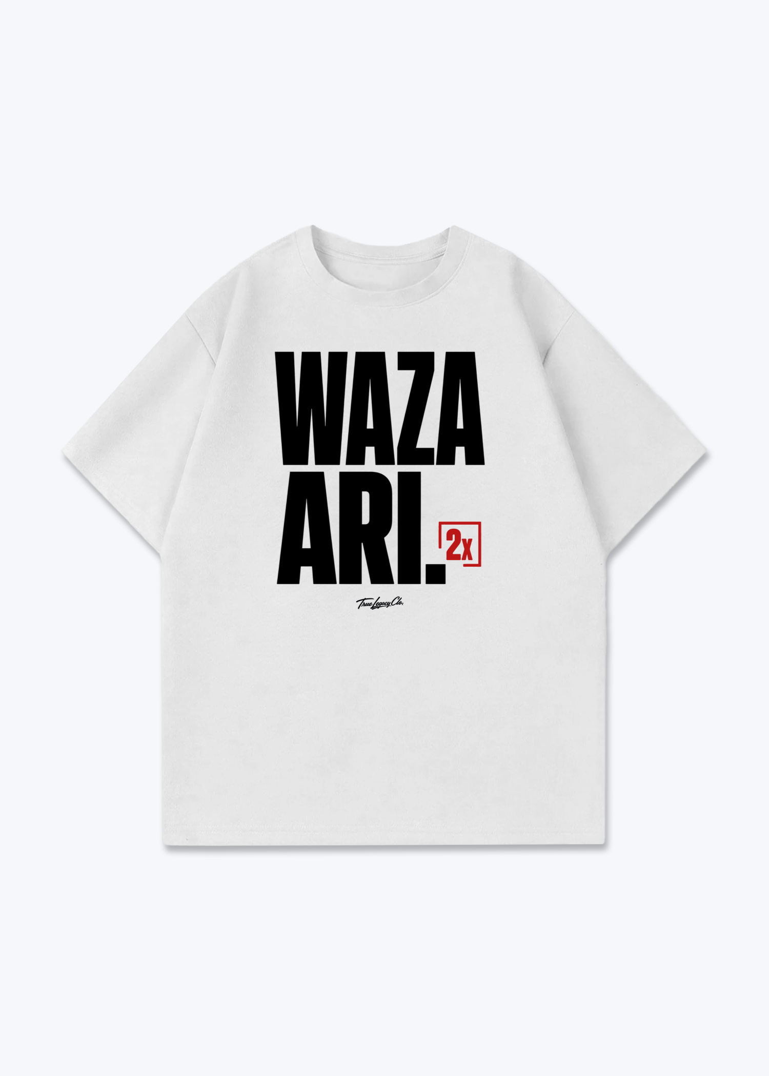 WAZA ARI 2X - Oversized Shirt - White Front (Designed)
