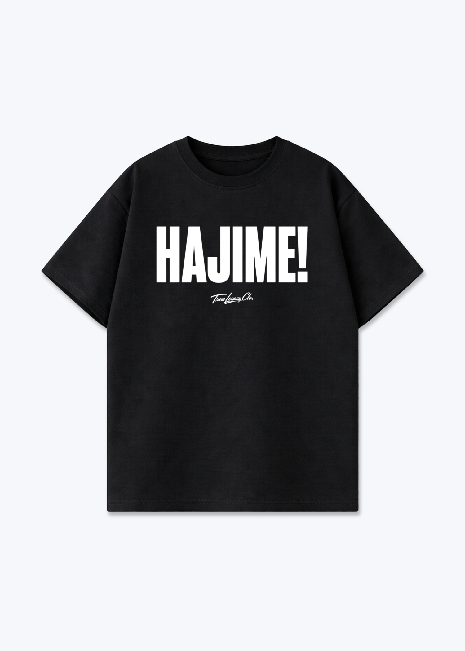 HAJIME - Oversized Shirt - Black Front (Designed)
