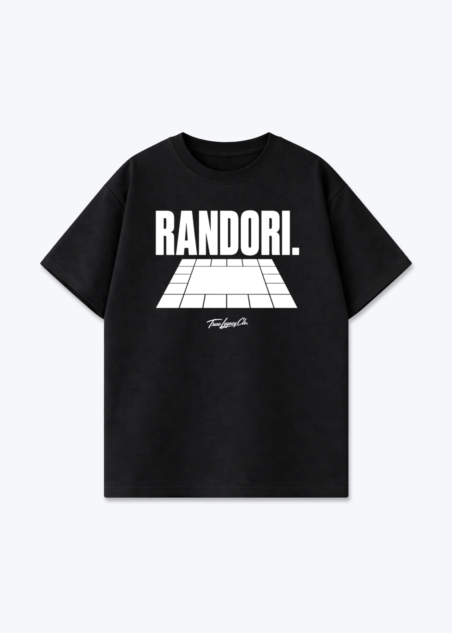 RANDORI. - Oversized Shirt - Black Front (Designed)