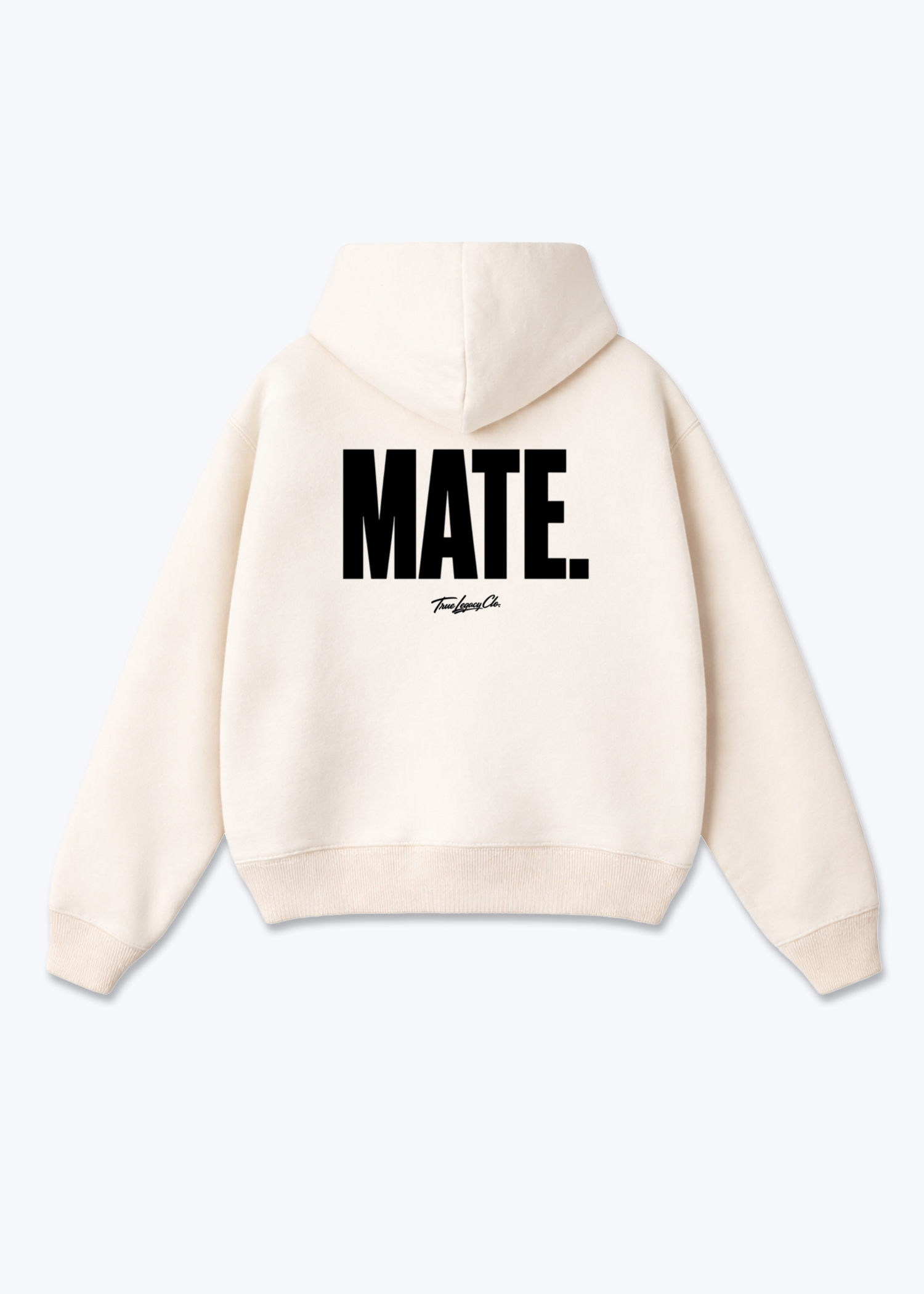 MATE - Oversized Hoodie - Beige Back (Designed)