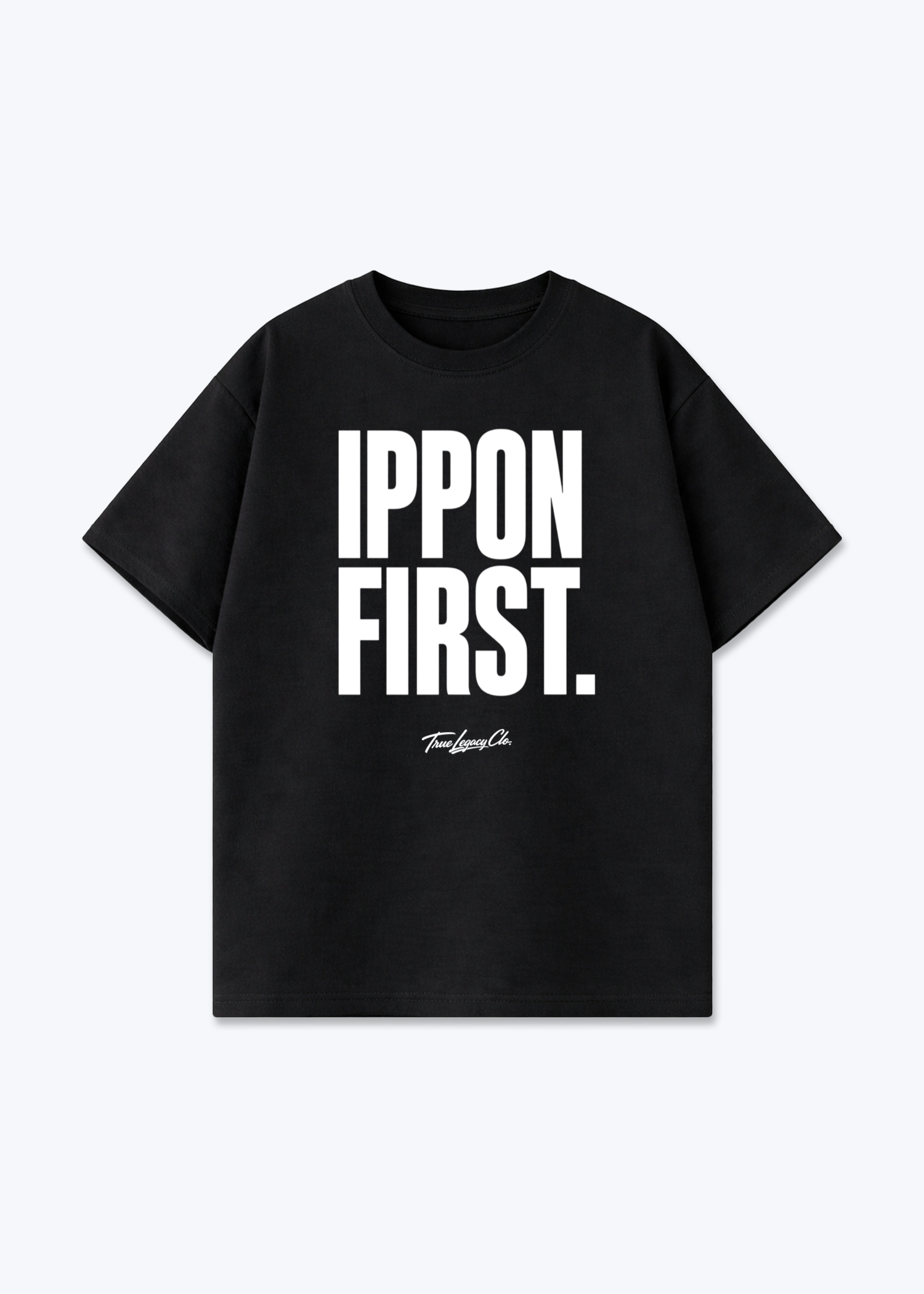 IPPON FIRST - Oversized Shirt - Black Front (Designed)