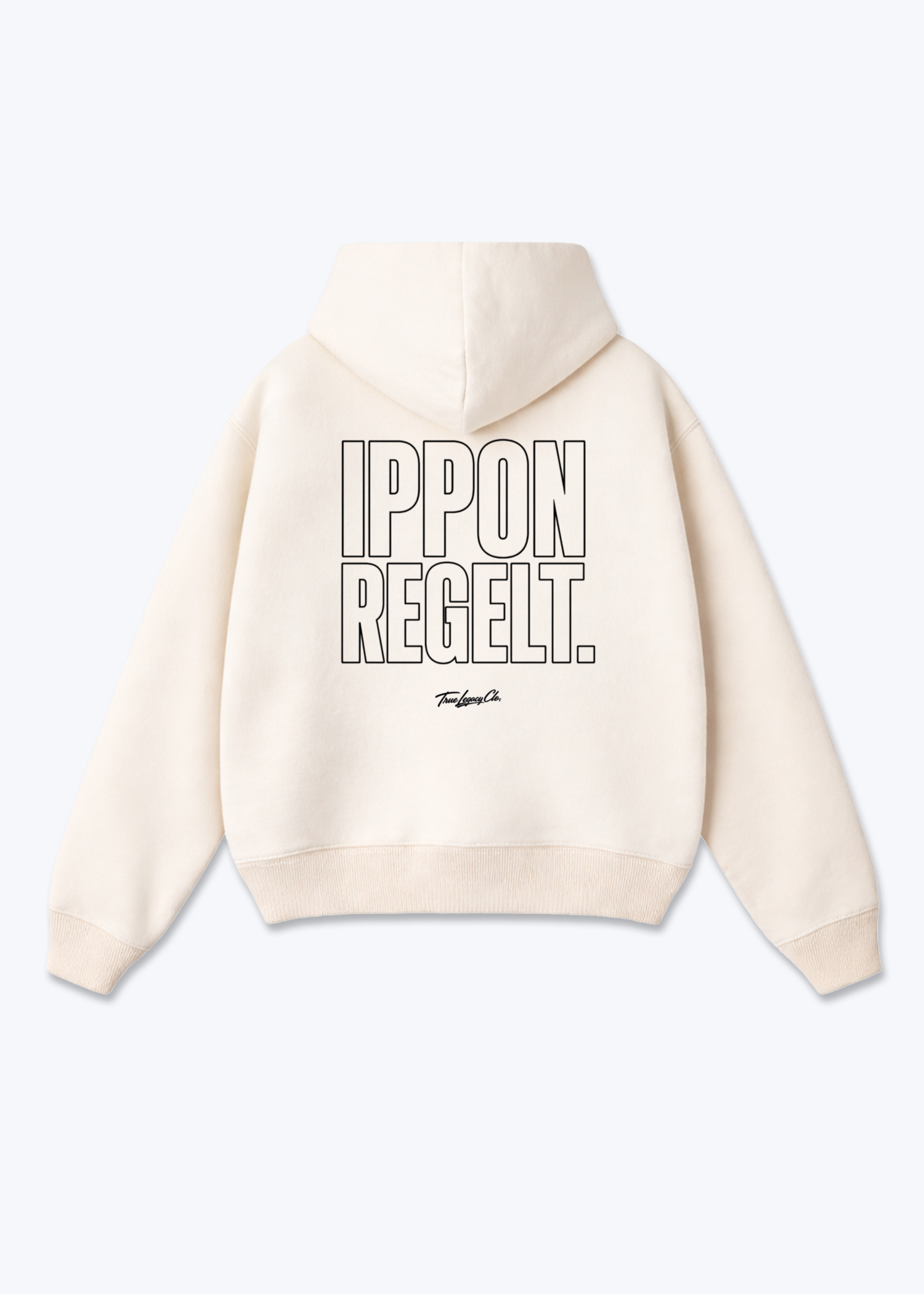 IPPON REGELT. | OUTLINE - Oversized Hoodie - Beige Back (Designed)