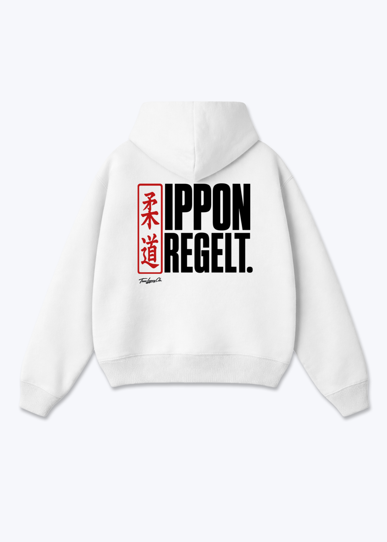 IPPON REGELT. | KANJI - Oversized Hoodie - White Back (Designed)