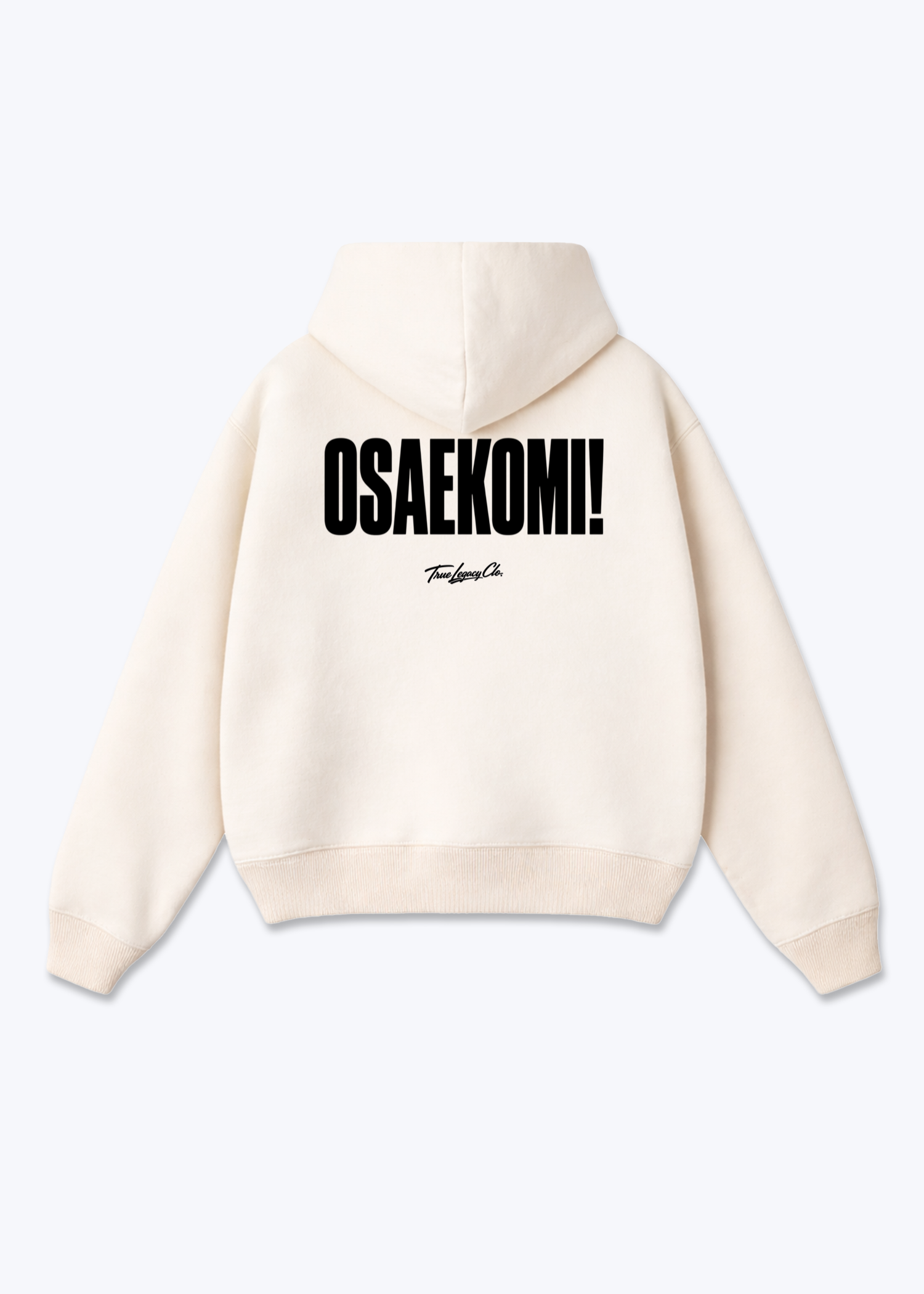 OSAEKOMI - Oversized Hoodie - Beige Back (Designed)