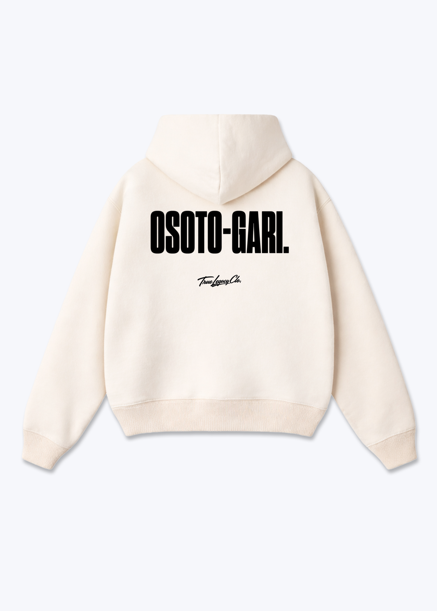 OSOTO-GARI - Oversized Hoodie - Beige Back (Designed)