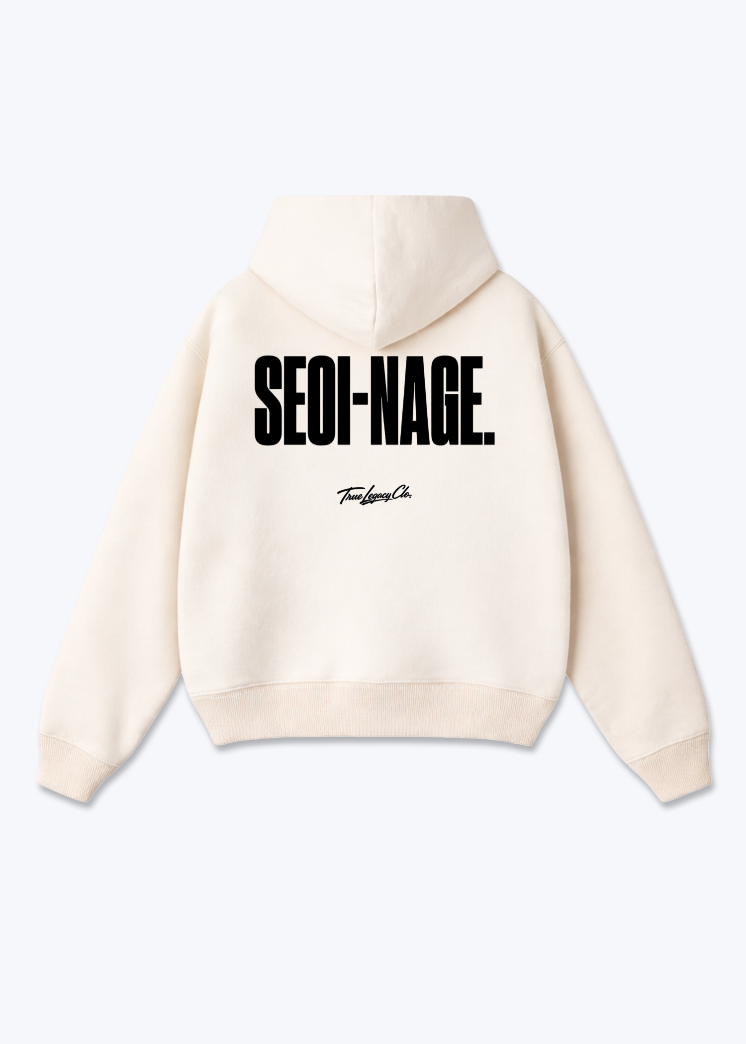 SEOI-NAGE - Oversized Hoodie - Beige Back (Designed)