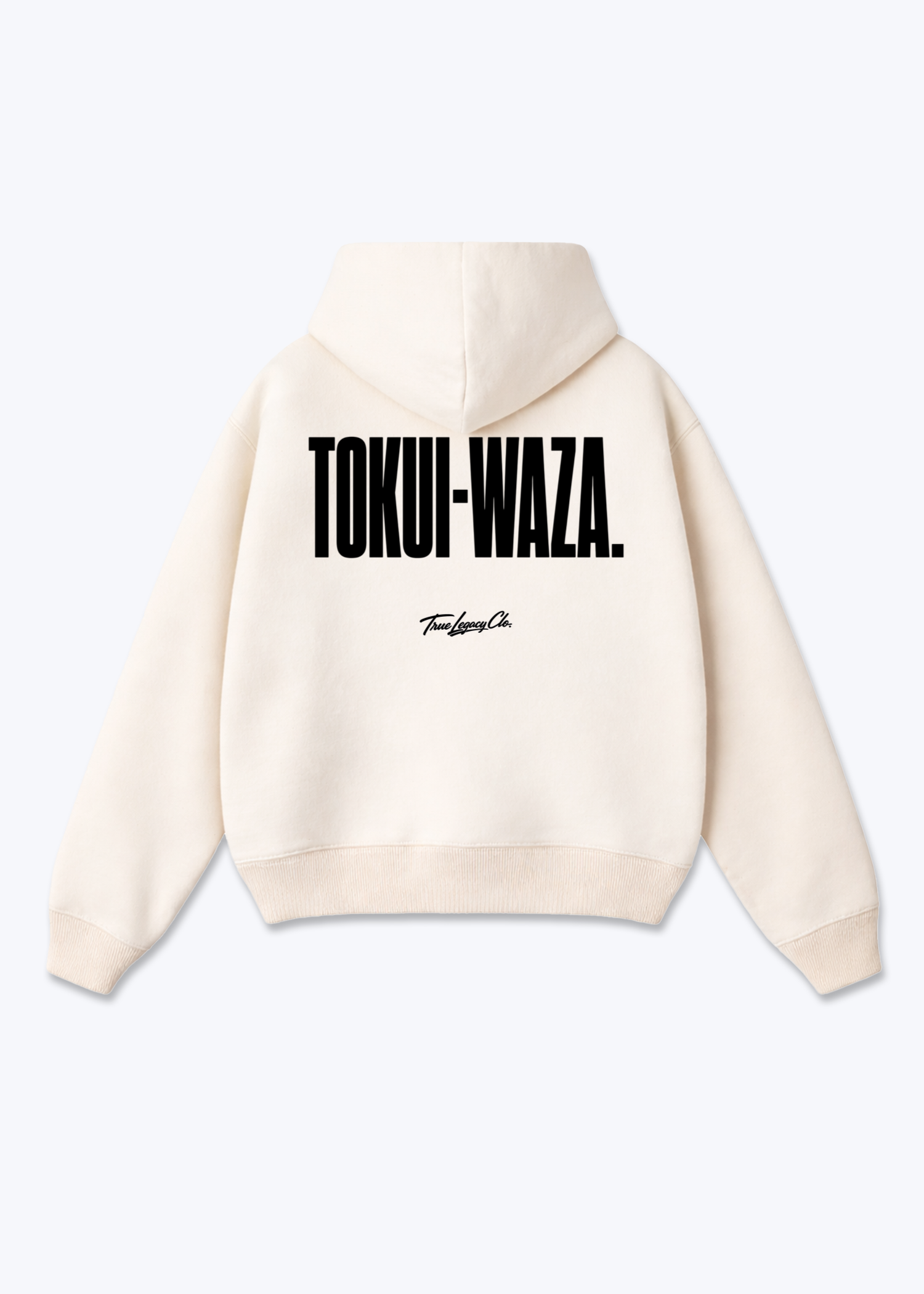 TOKUI-WAZA - Oversized Hoodie - Beige Back (Designed)