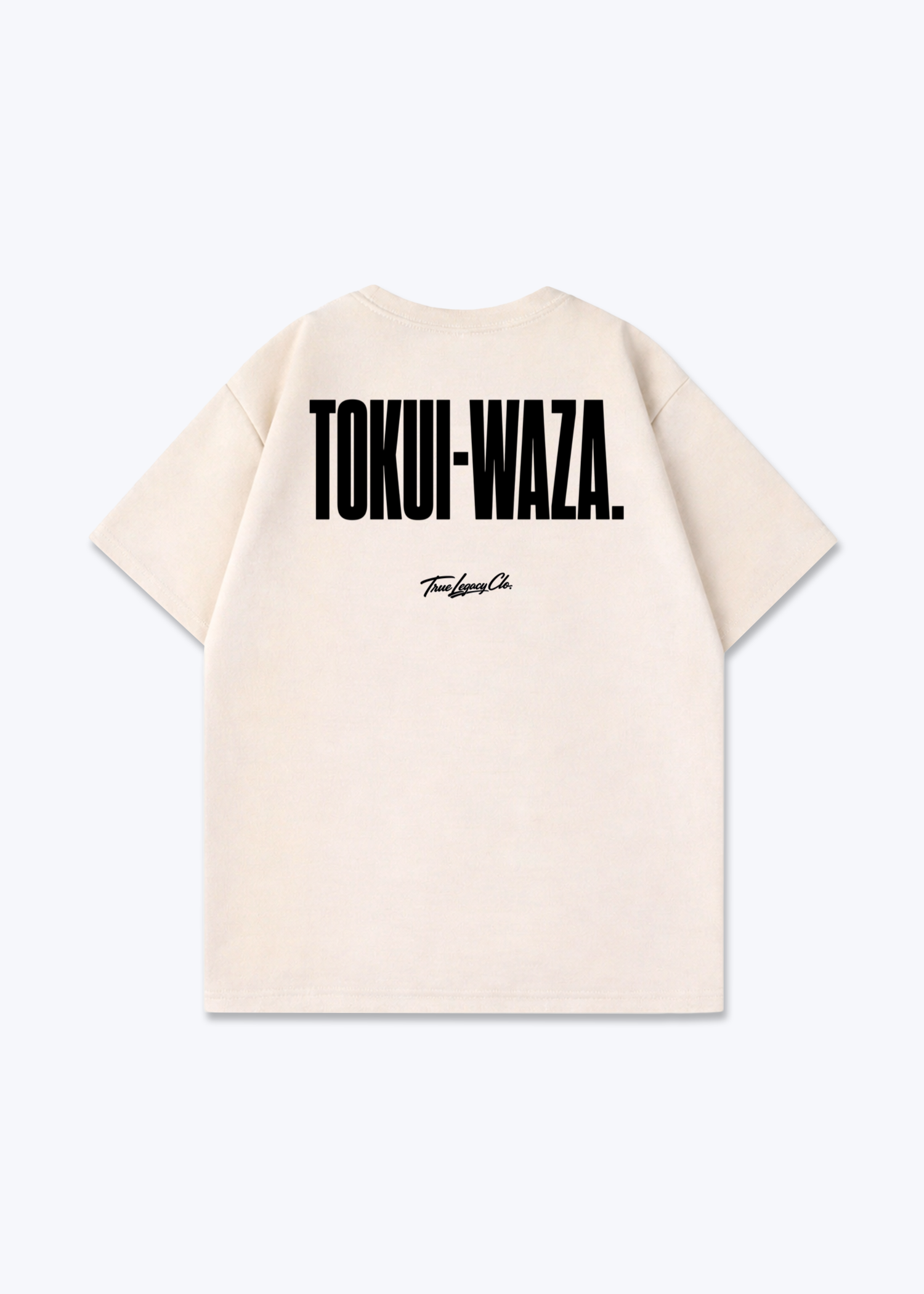 TOKUI-WAZA - Oversized Shirt - Beige Back (Designed)