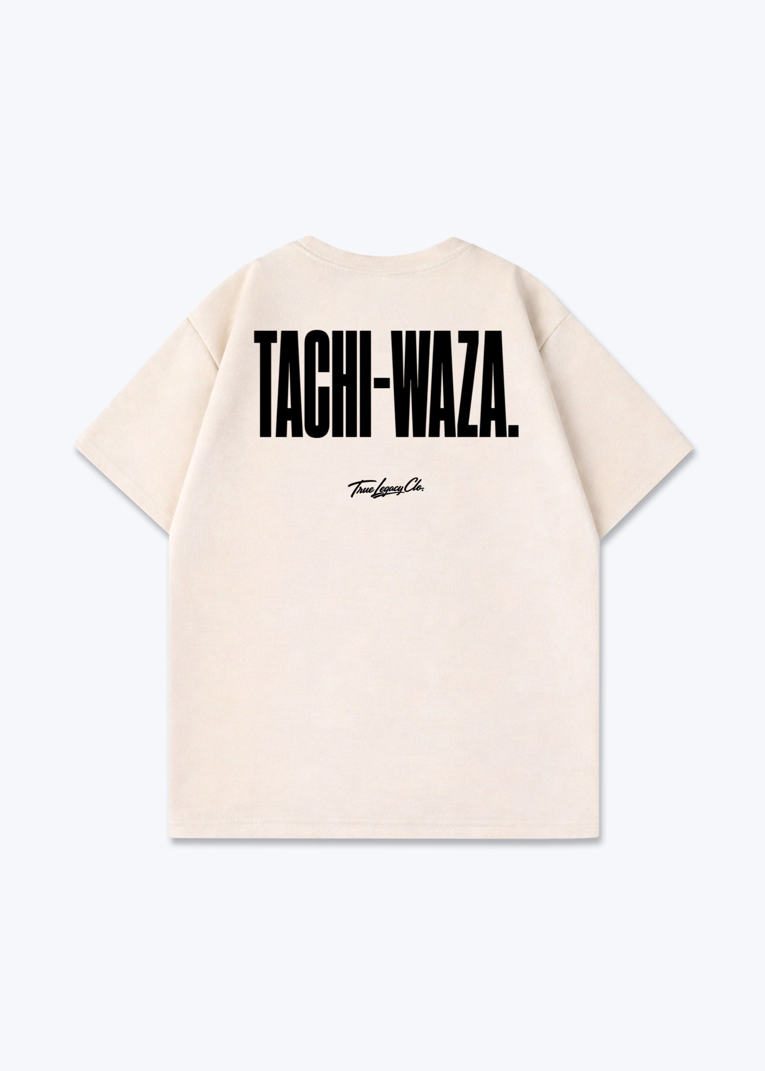 TACHI-WAZA - Oversized Shirt - Beige Back (Designed)