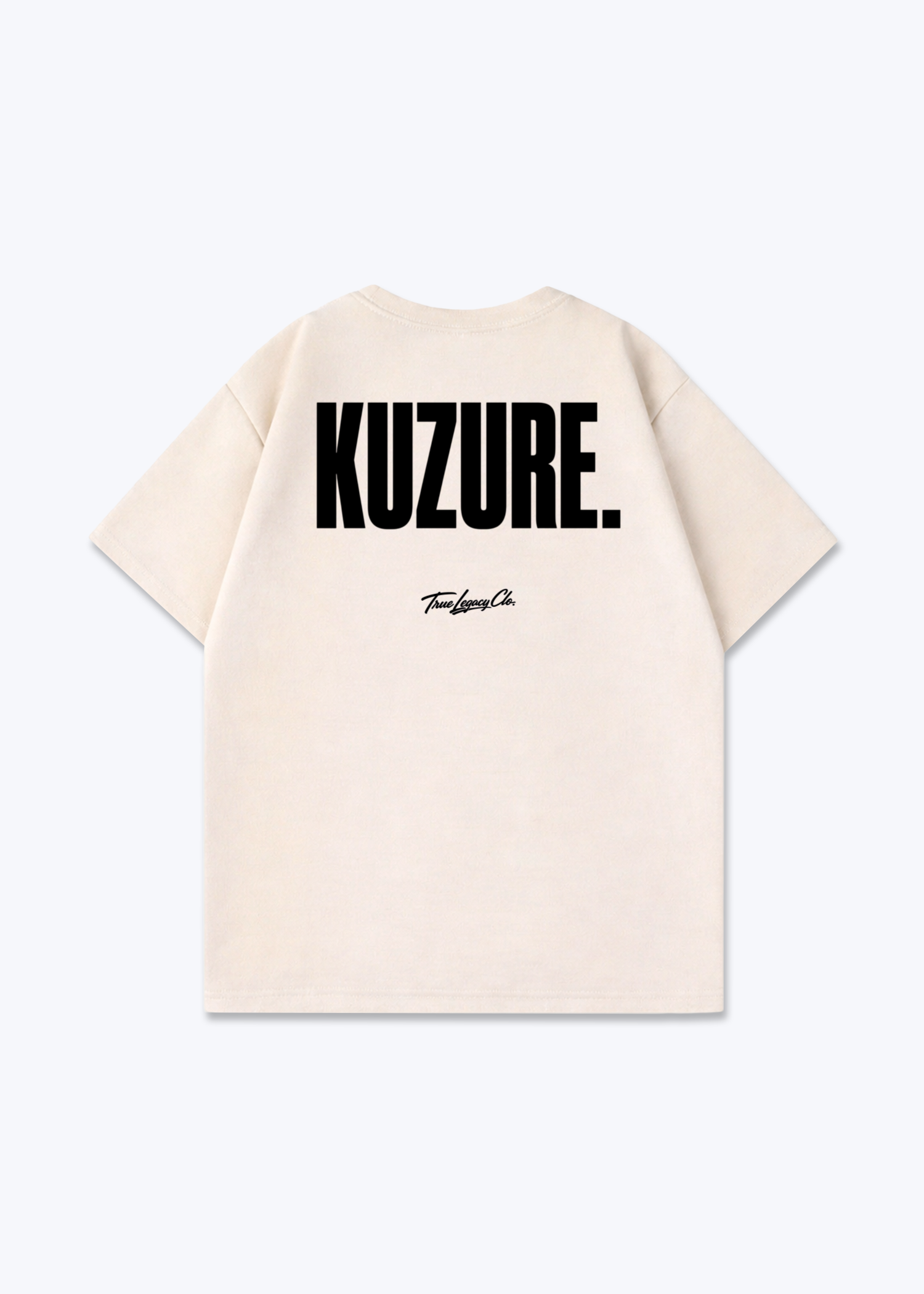 KUZURE - Oversized Shirt - Beige Back (Designed)