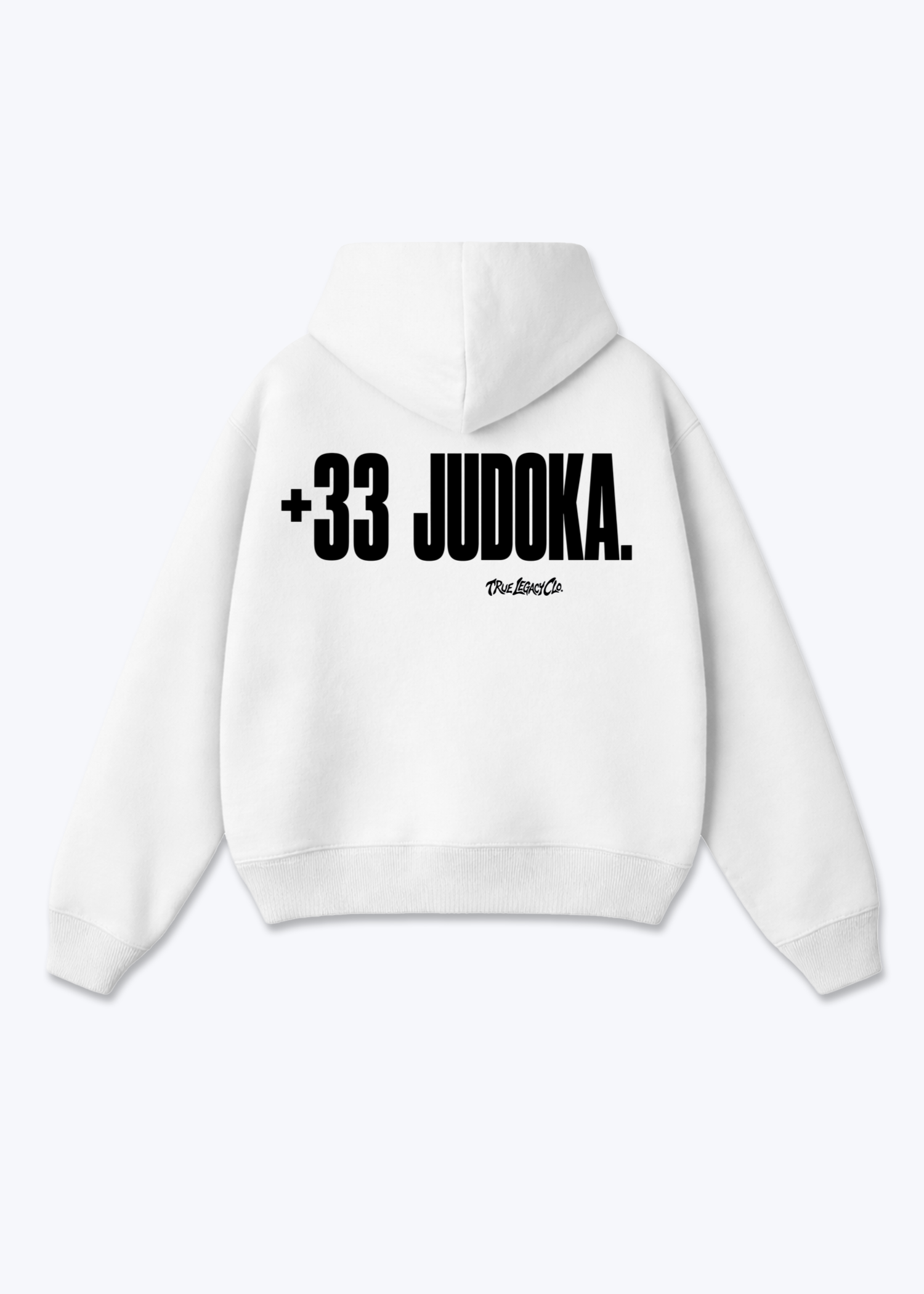 '+33 JUDOKA (FR) - Oversized Hoodie - White Back (Designed)