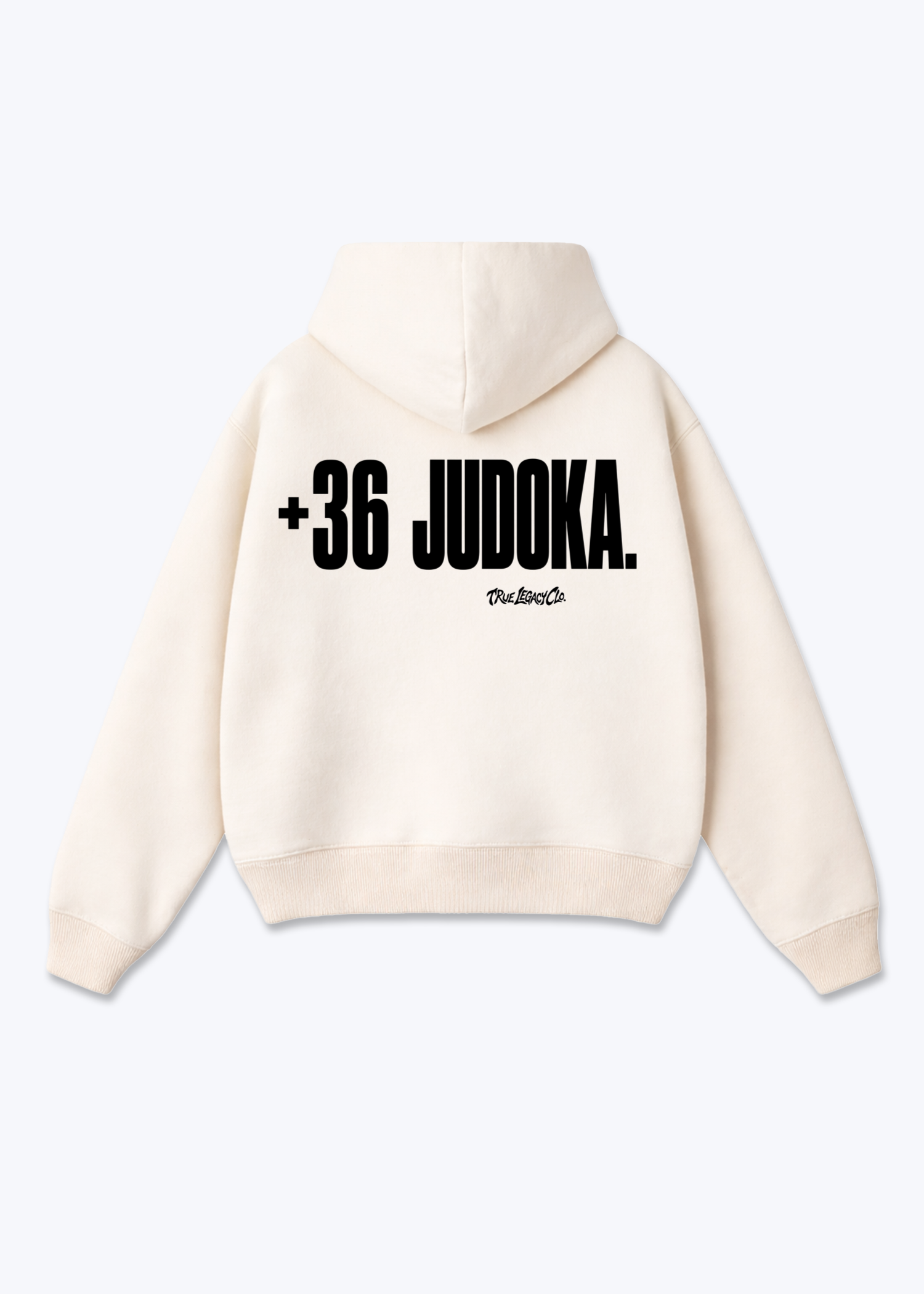 '+36 JUDOKA (HU) - Oversized Hoodie - Beige Back (Designed)