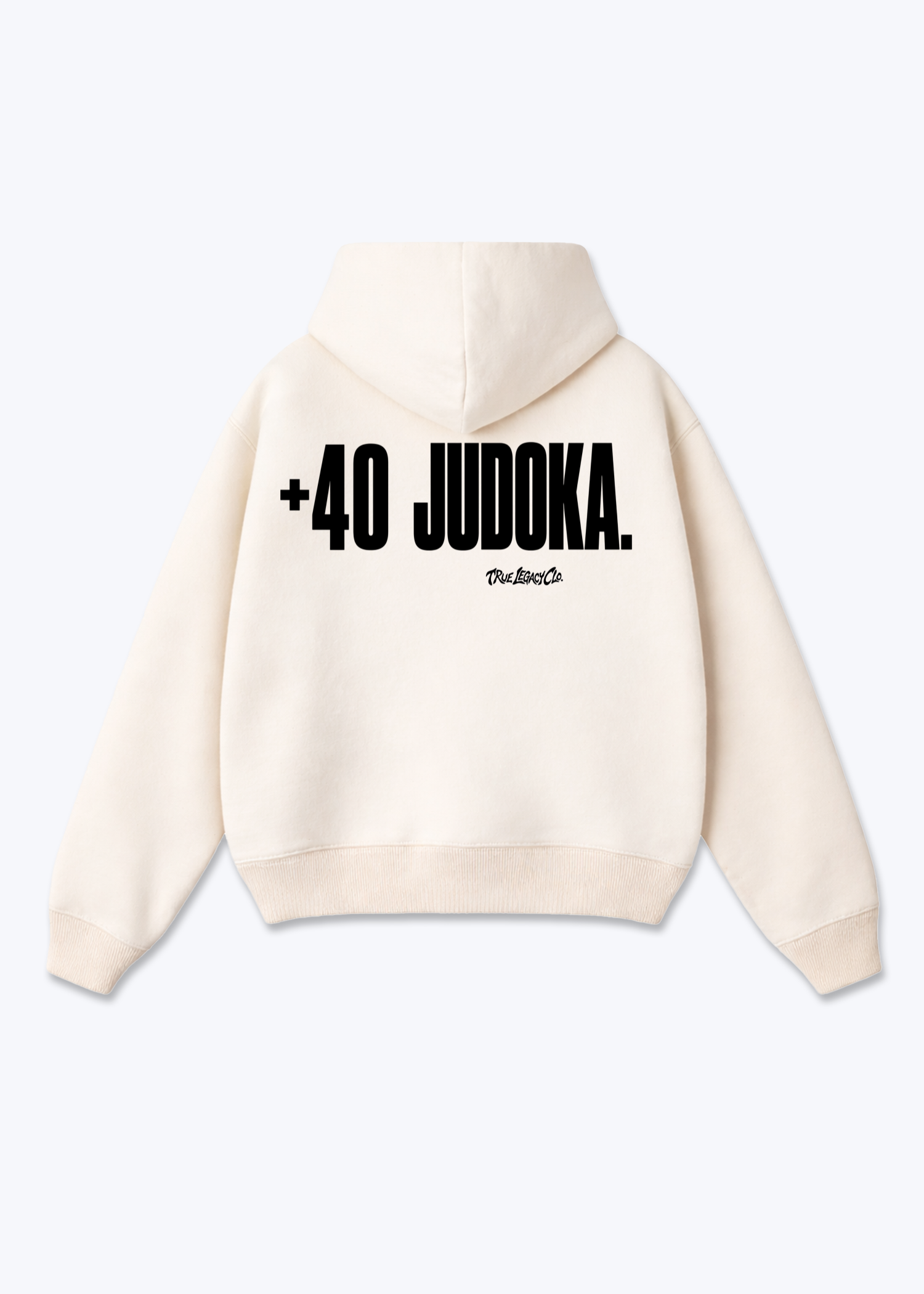 '+40 JUDOKA (RO) - Oversized Hoodie - Beige Back (Designed)