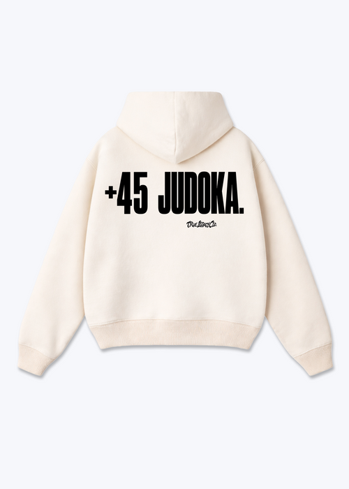 '+45 JUDOKA (DK) - Oversized Hoodie - Beige Back (Designed)