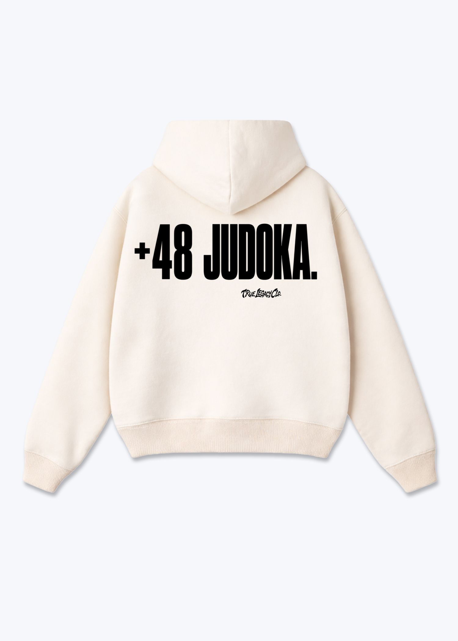 '+48 JUDOKA (PL) - Oversized Hoodie - Beige Back (Designed)