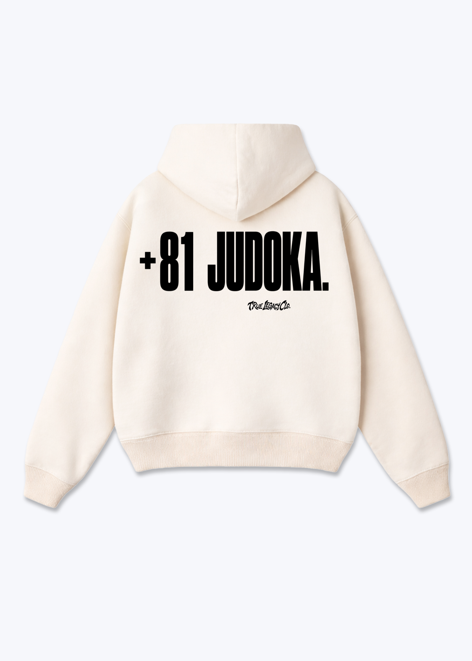 '+81 JUDOKA (JP) - Oversized Hoodie - Beige Back (Designed)