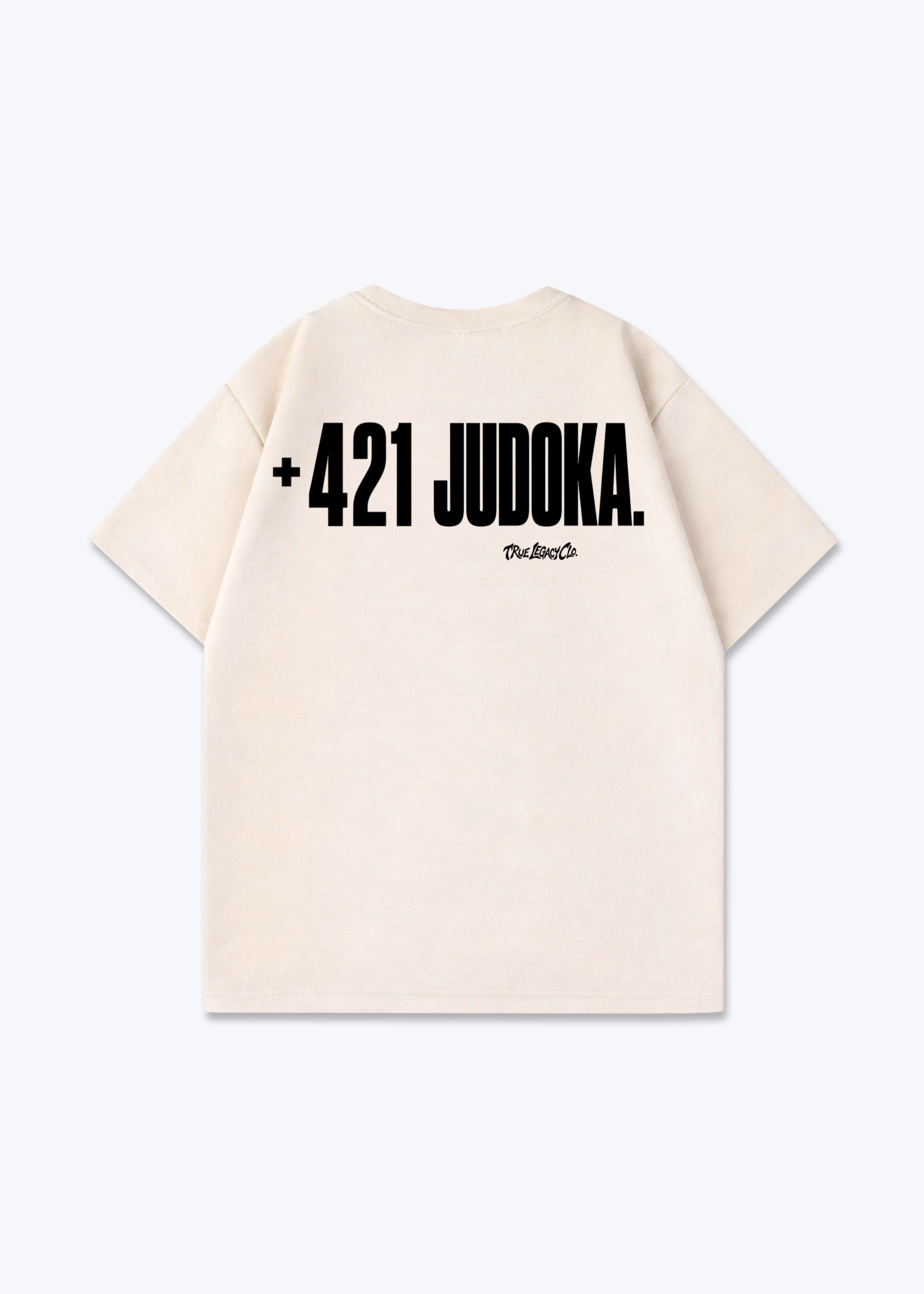 '+421 JUDOKA (SK) - Oversized Shirt - Beige Back (Designed)