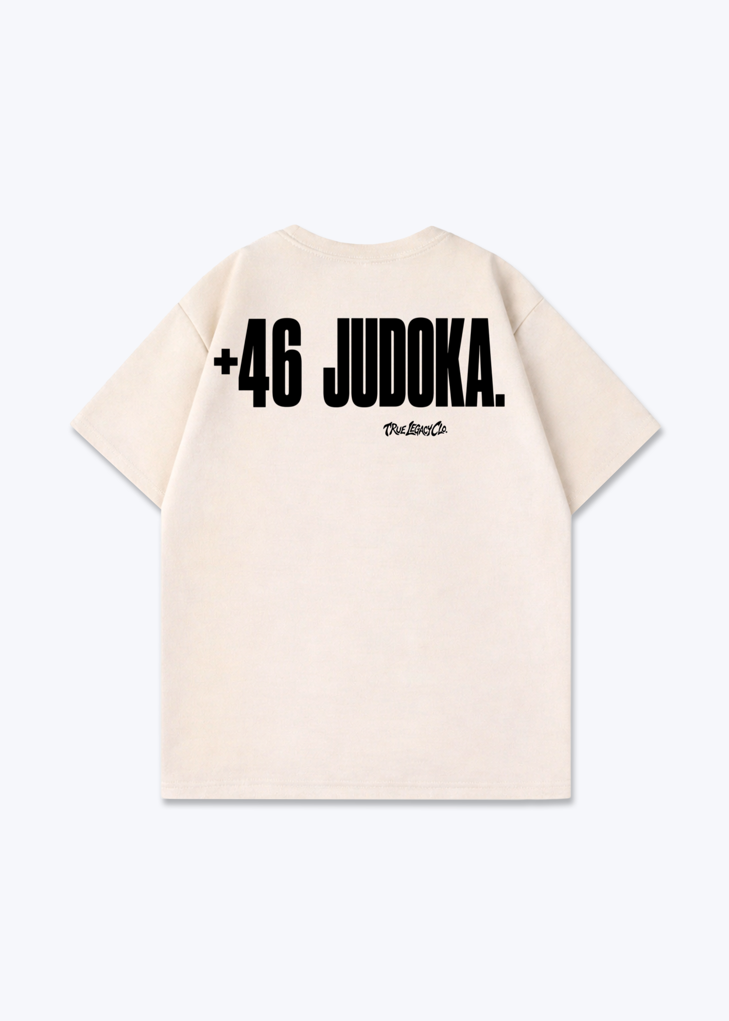 '+46 JUDOKA (SE) - Oversized Shirt - Beige Back (Designed)