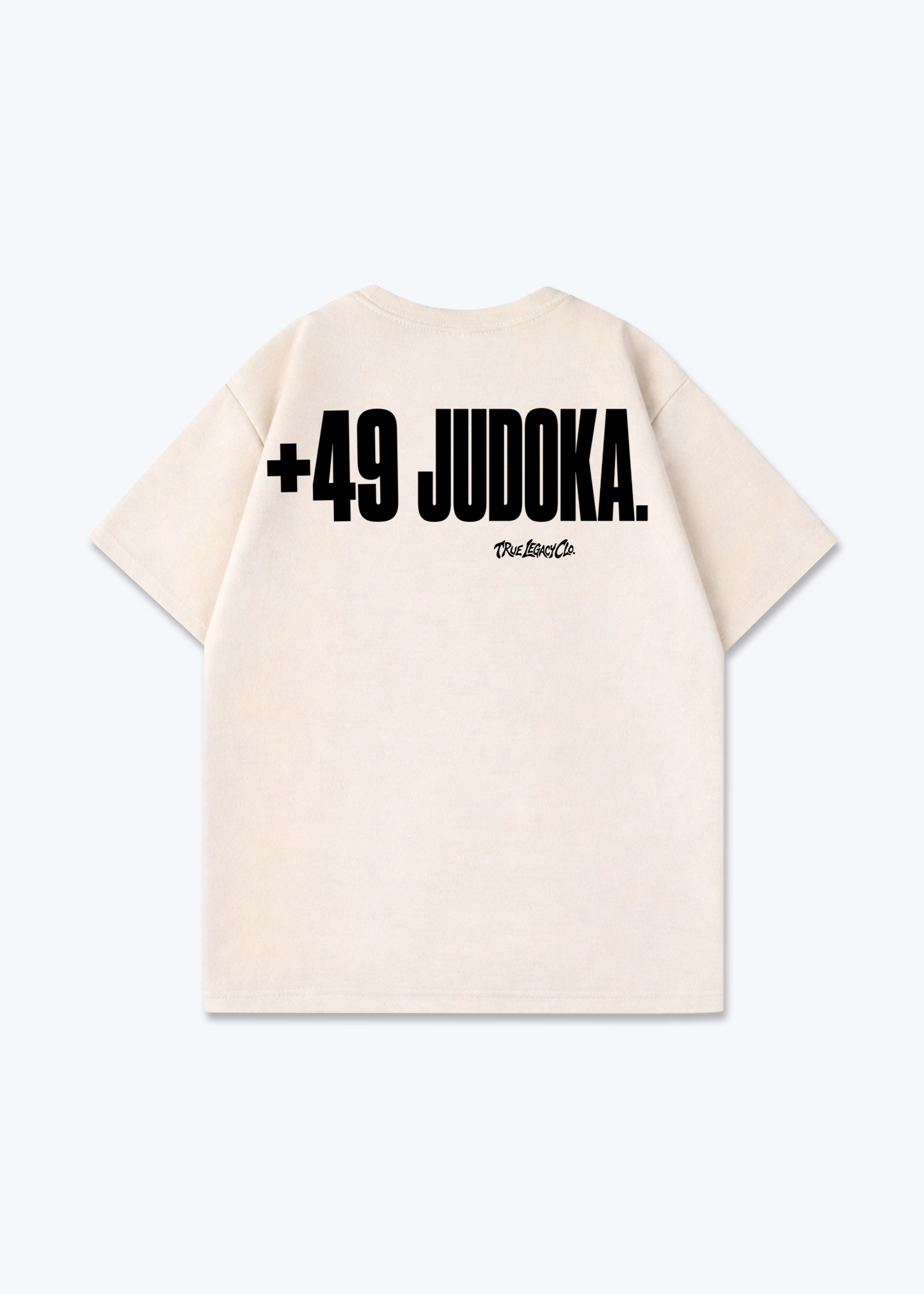 '+49 JUDOKA (DE) - Oversized Shirt - Beige Back (Designed)