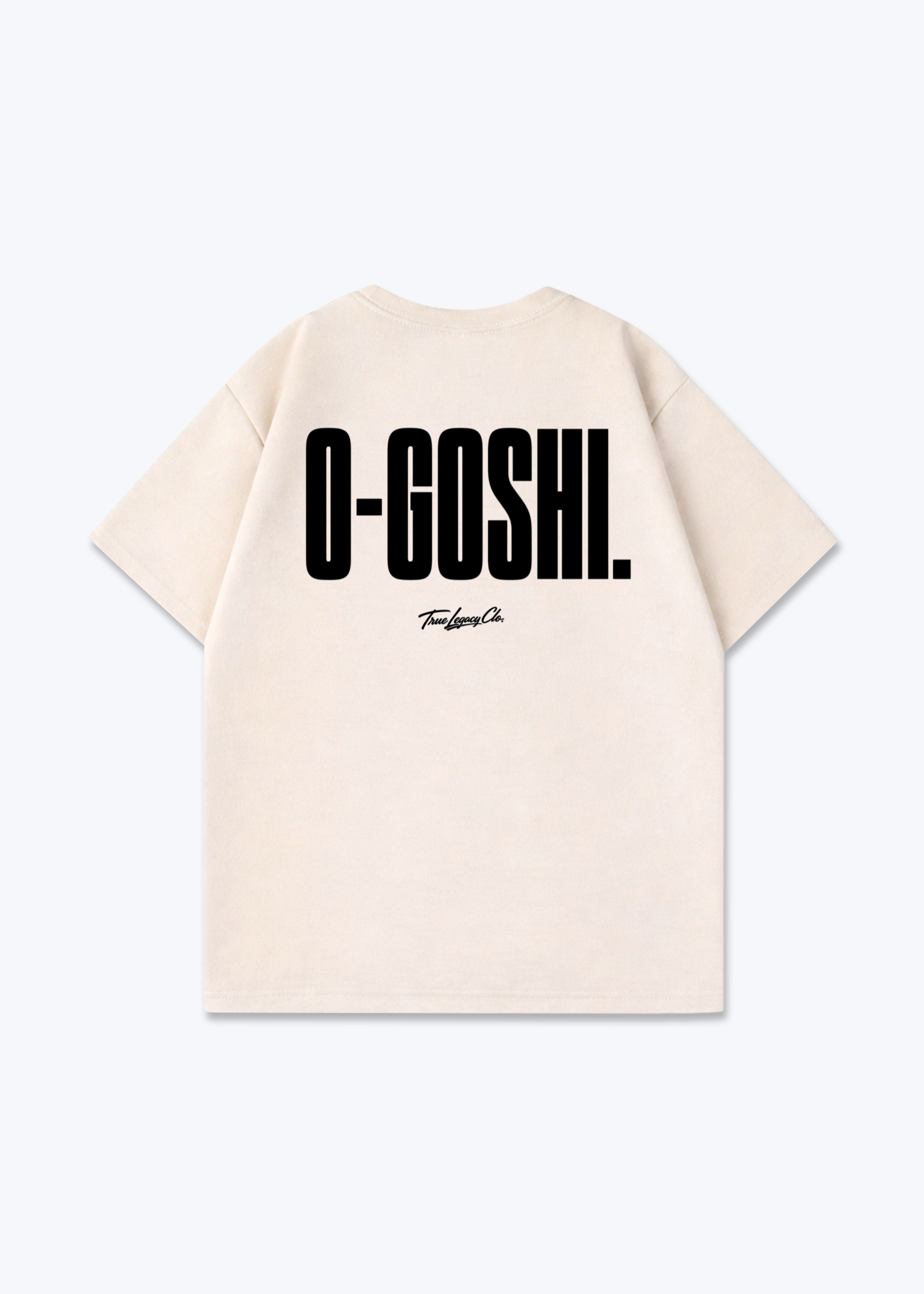 O-GOSHI - Oversized Shirt - Beige Back (Designed)