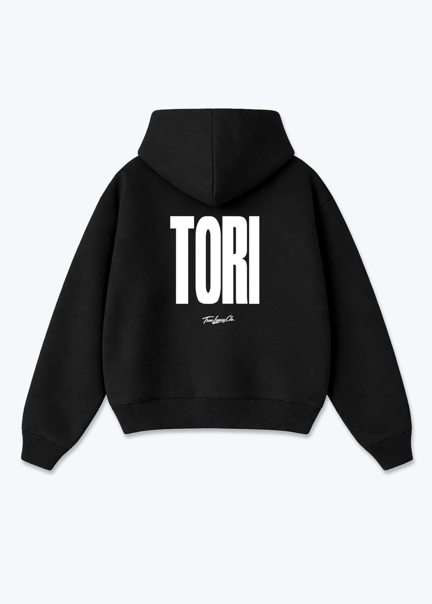 TORI - Oversized Hoodie - Black Back (Designed)